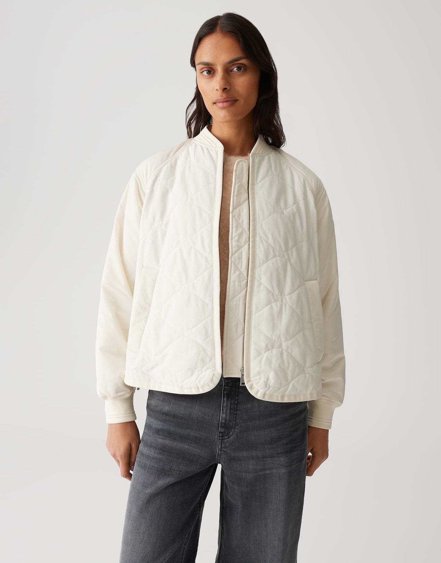 Opus Damen Blousonjacke Harpar weiß