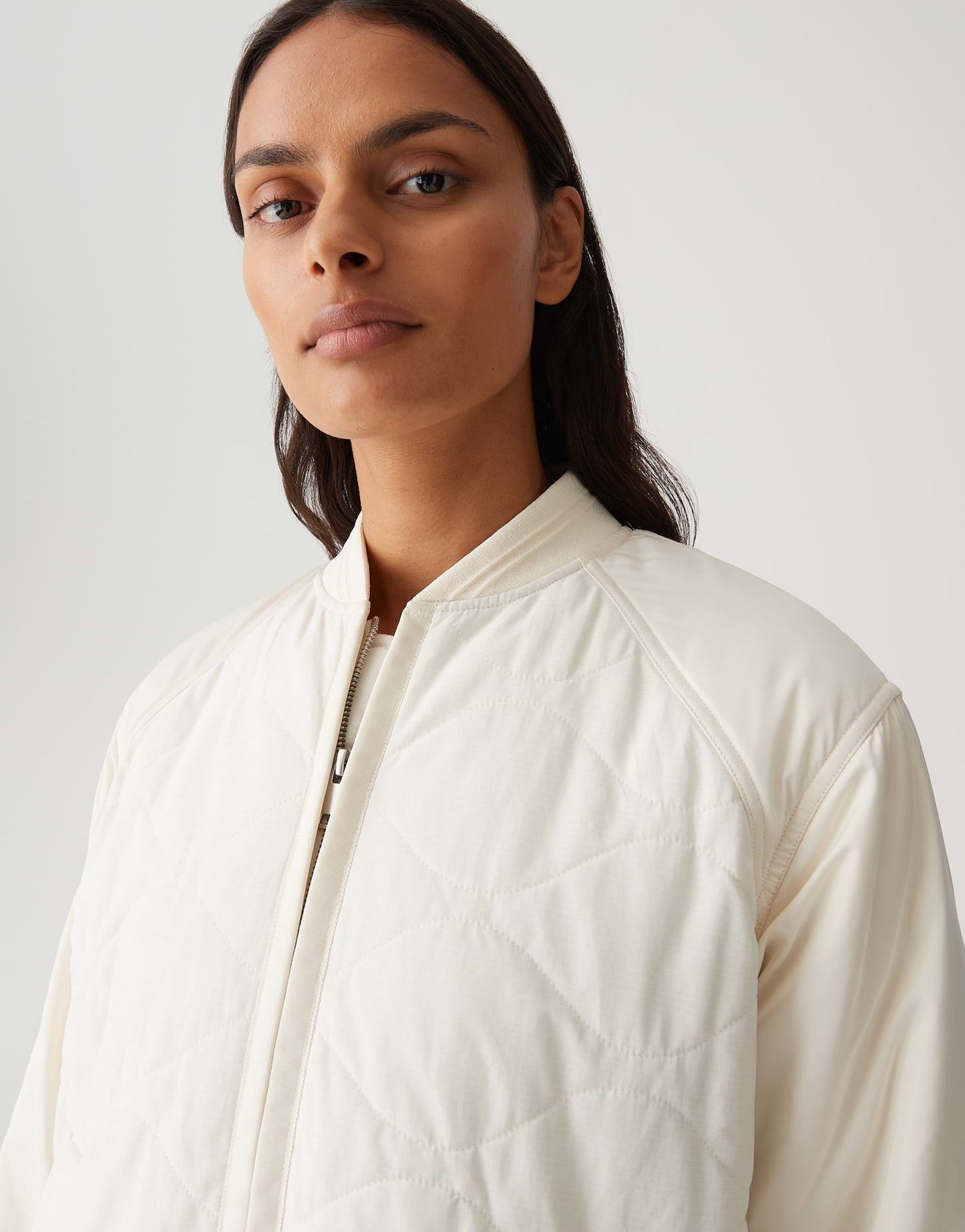 Opus Damen Blousonjacke Harpar weiß