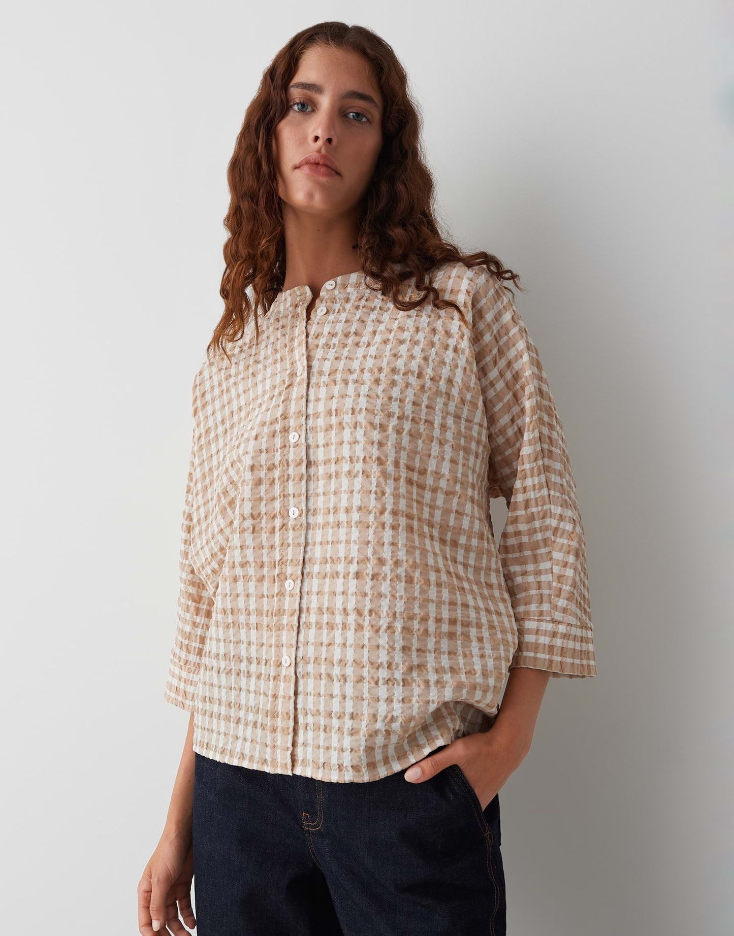 Opus Damen Bluse Fountry braun