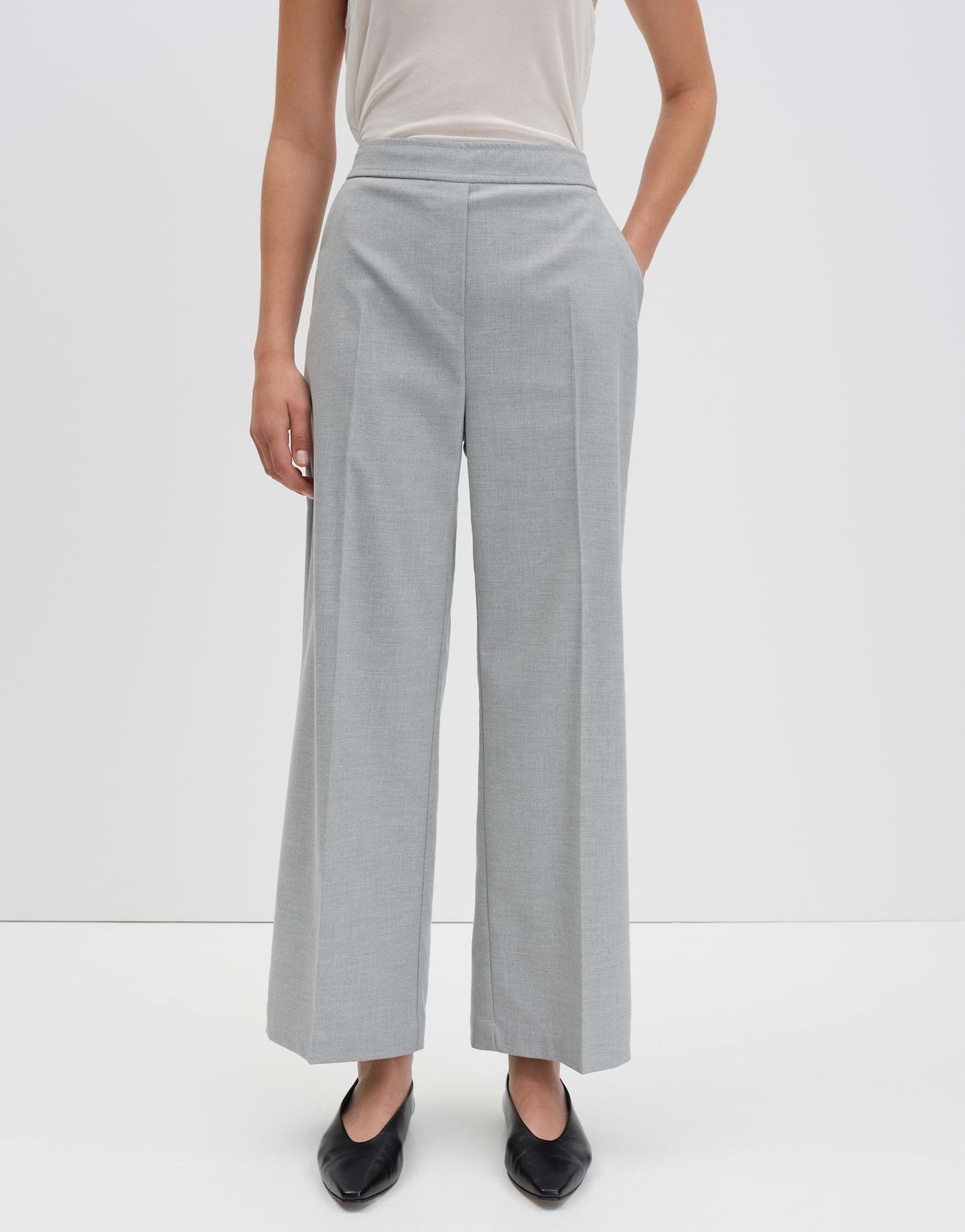 someday Damen Hose Cevil cropped grau