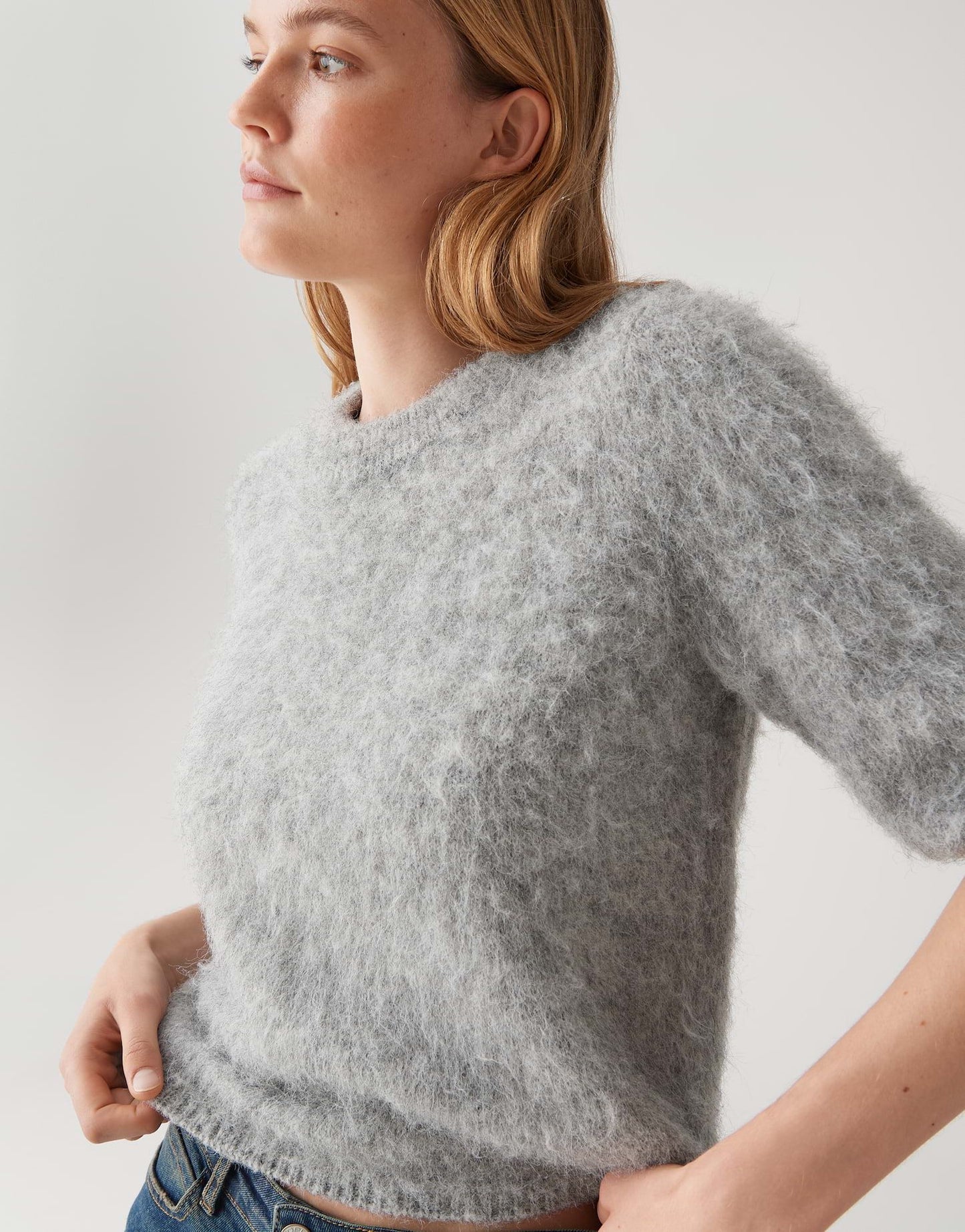 Opus Damen Shirt Plaush grau