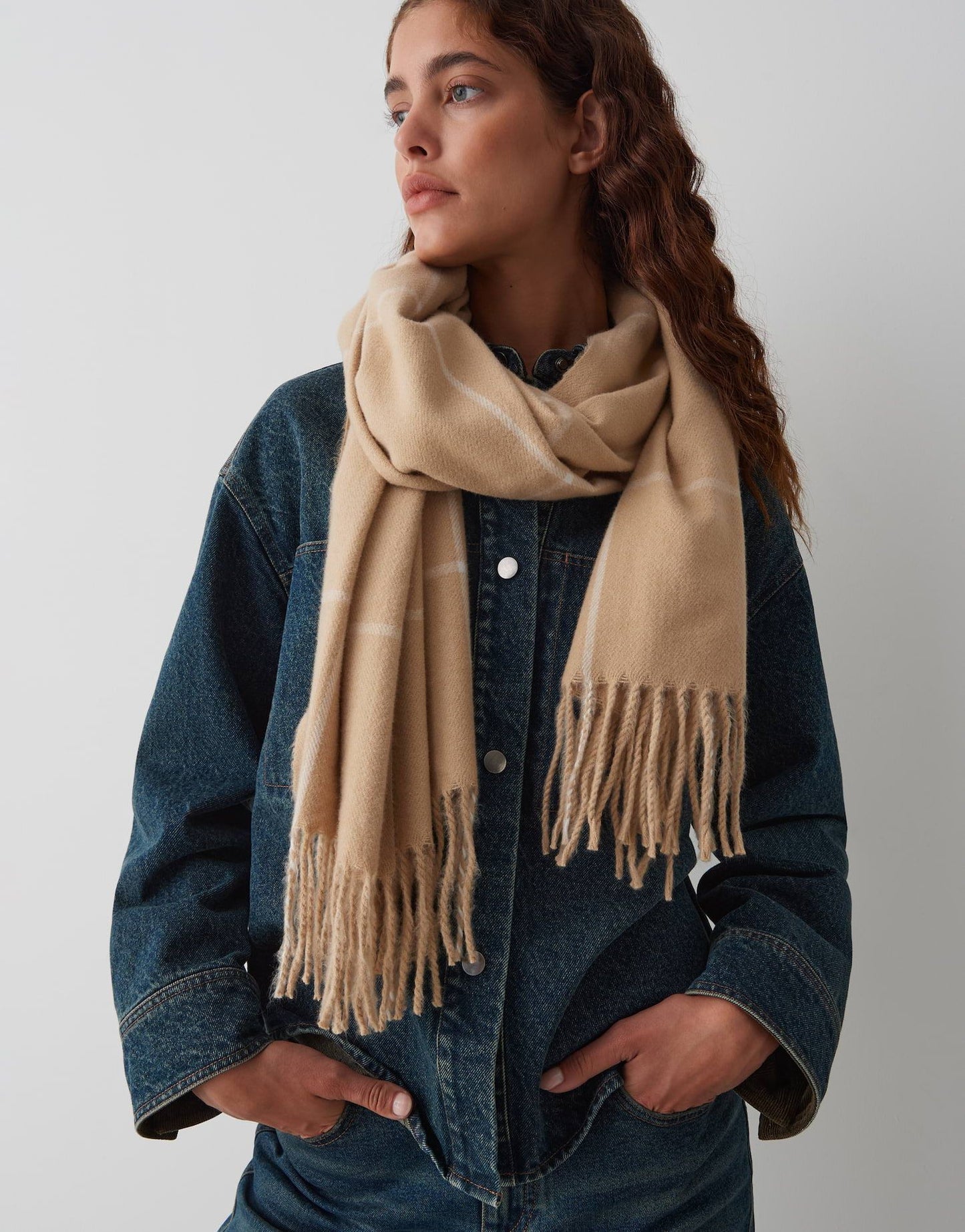 Opus Damen Schal Avidane scarf braun