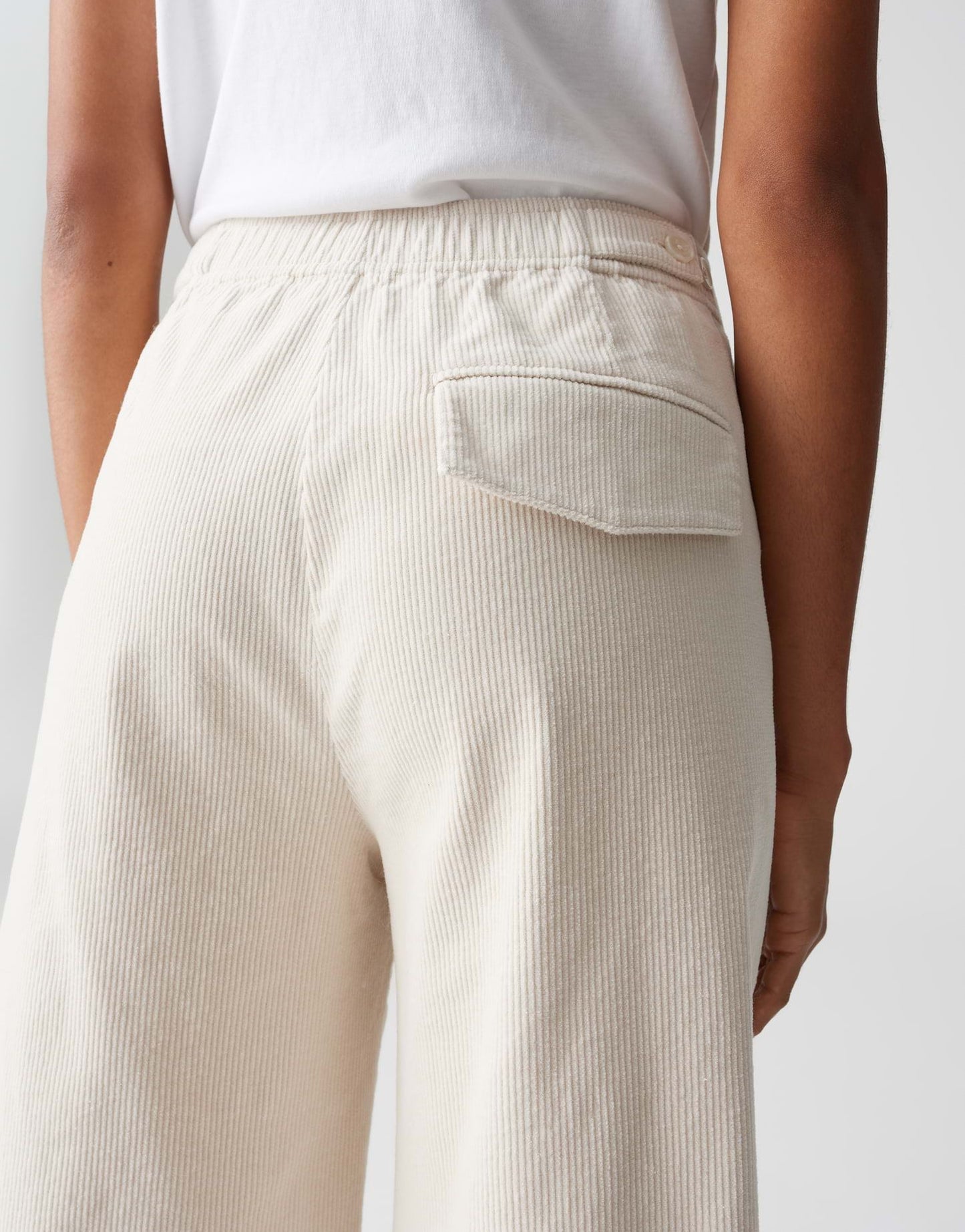 Opus Damen Hose Mileni cargo weiß