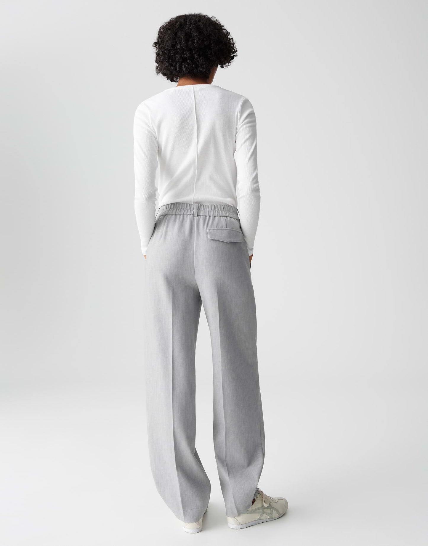 Opus Damen Hose Maiga fresh grau