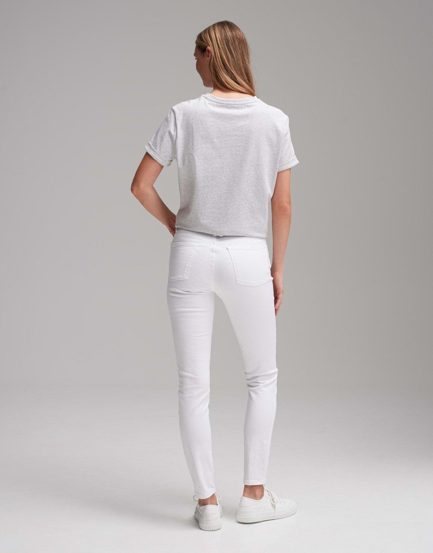 Opus Damen Jeans Elma clear weiß