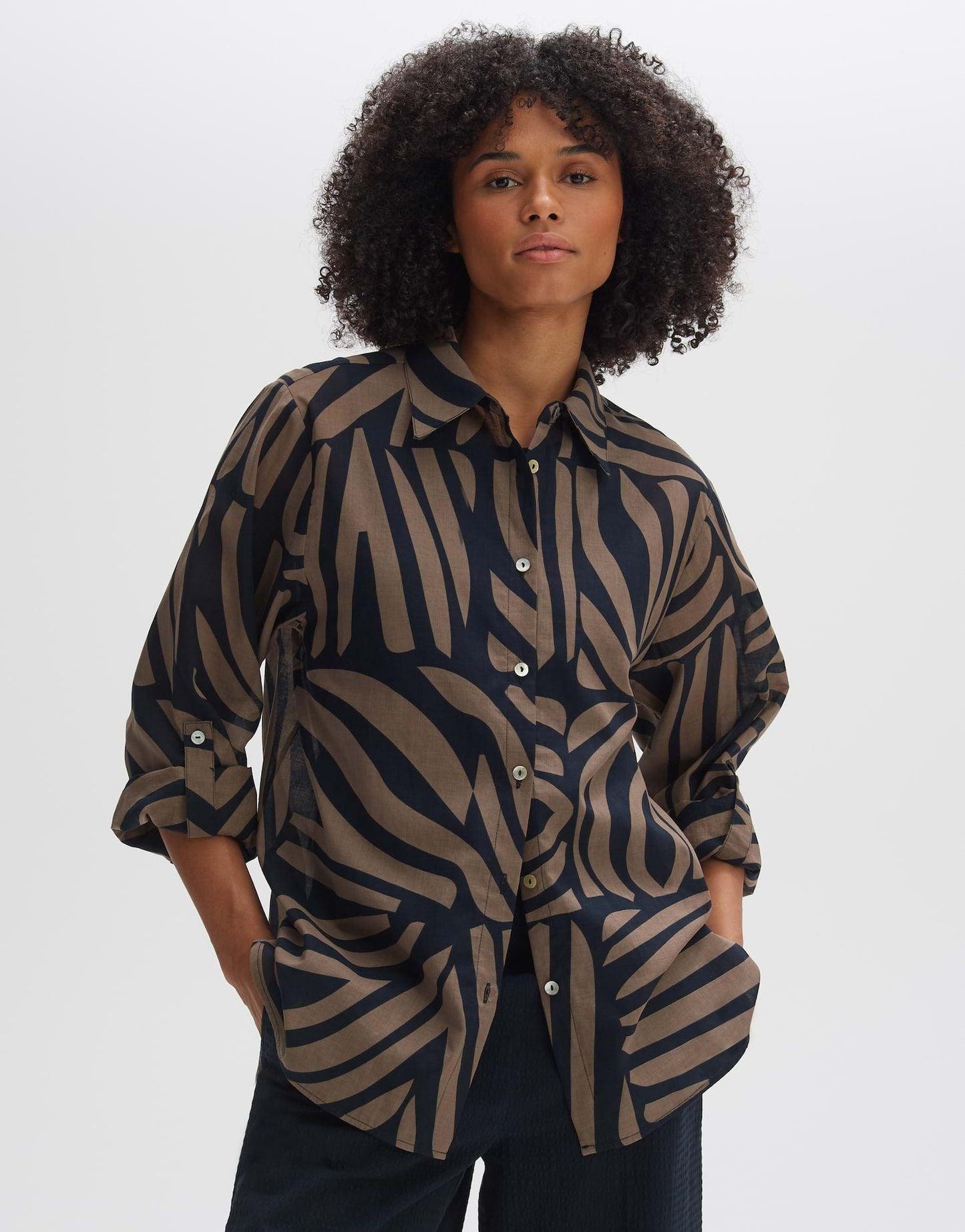 Opus Damen Bluse blau