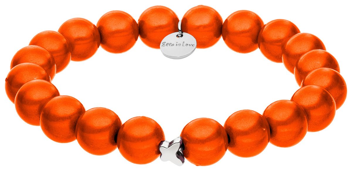 Ella in Love Damen Perlenarmband orange