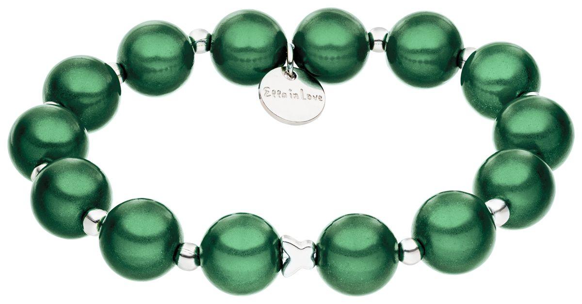 Ella in Love Damen Perlenarmband grün