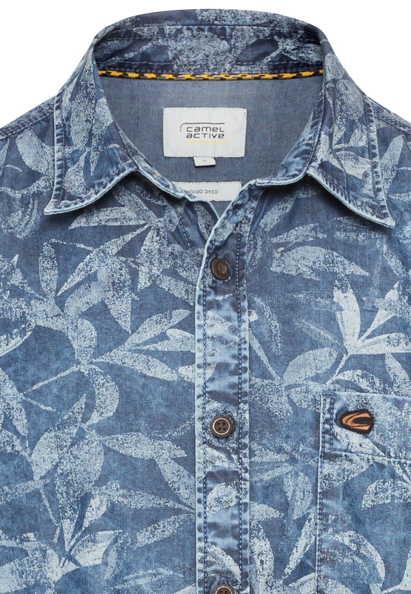 Camel Active Herren Kurzarmhemd blau