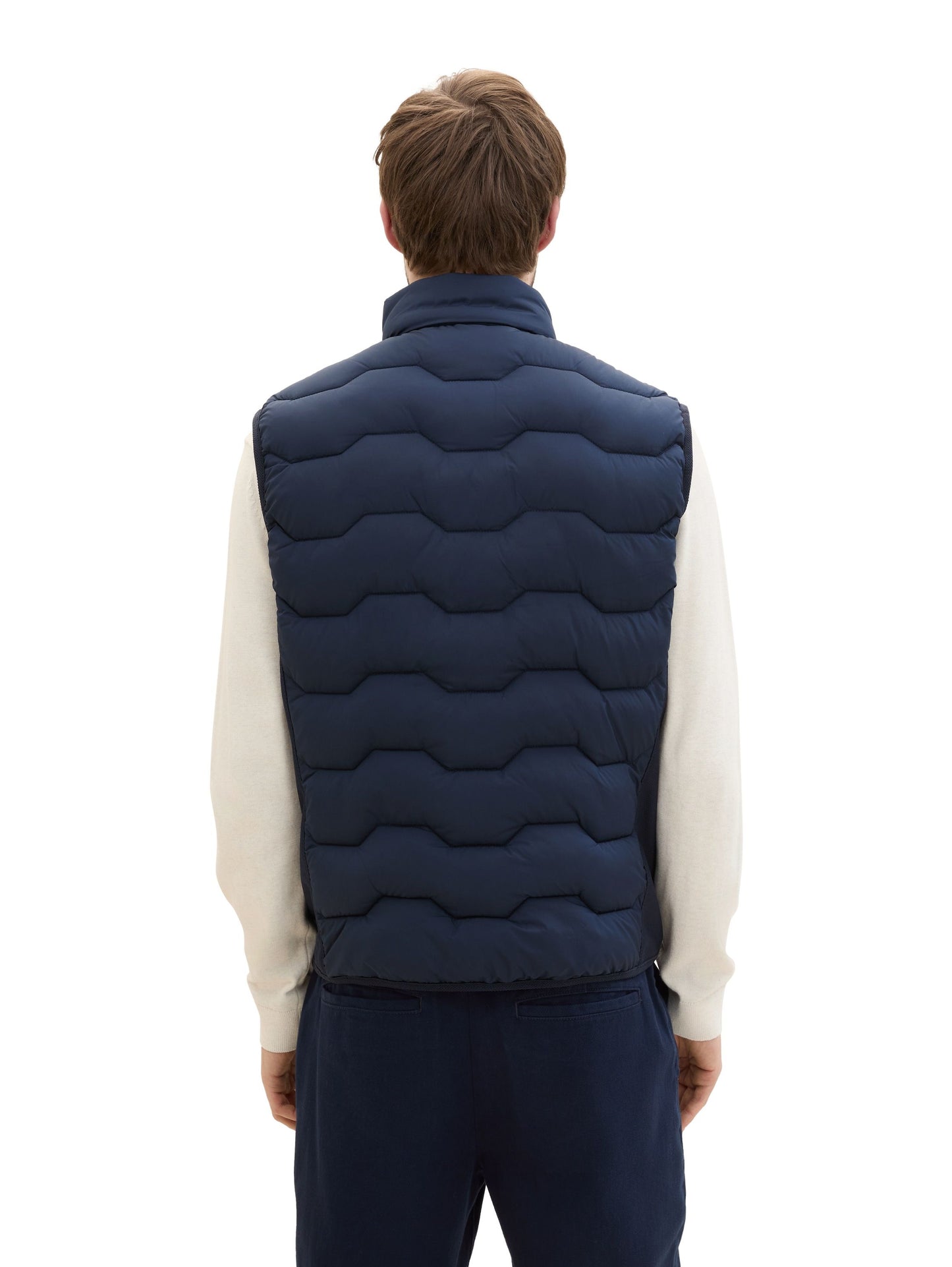 Tom Tailor Herren Hybrid Steppweste blau