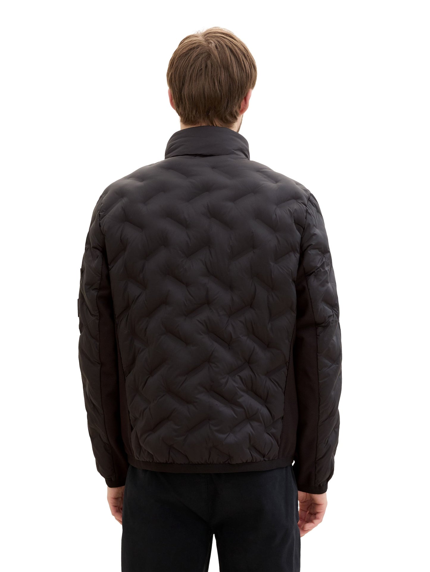 Tom Tailor Herren Hybrid Jacke schwarz
