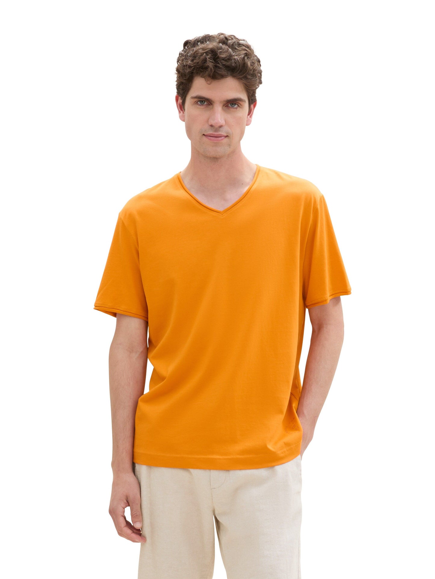 Tom Tailor Herren Basic T-Shirt orange