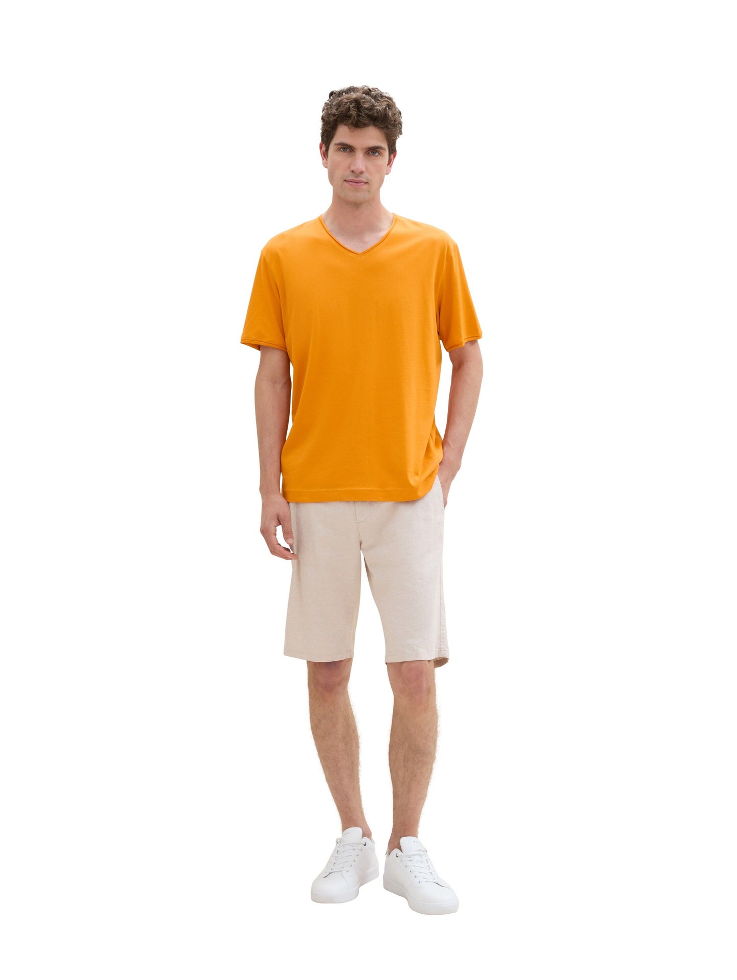 Tom Tailor Herren Basic T-Shirt orange