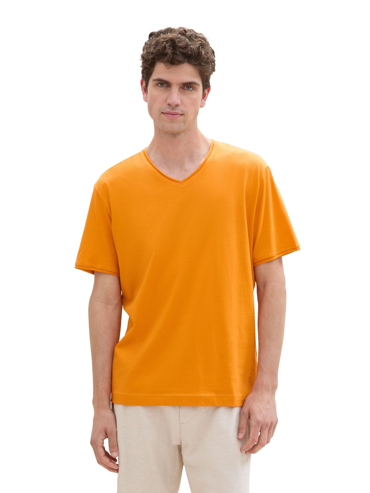 Tom Tailor Herren Basic T-Shirt orange