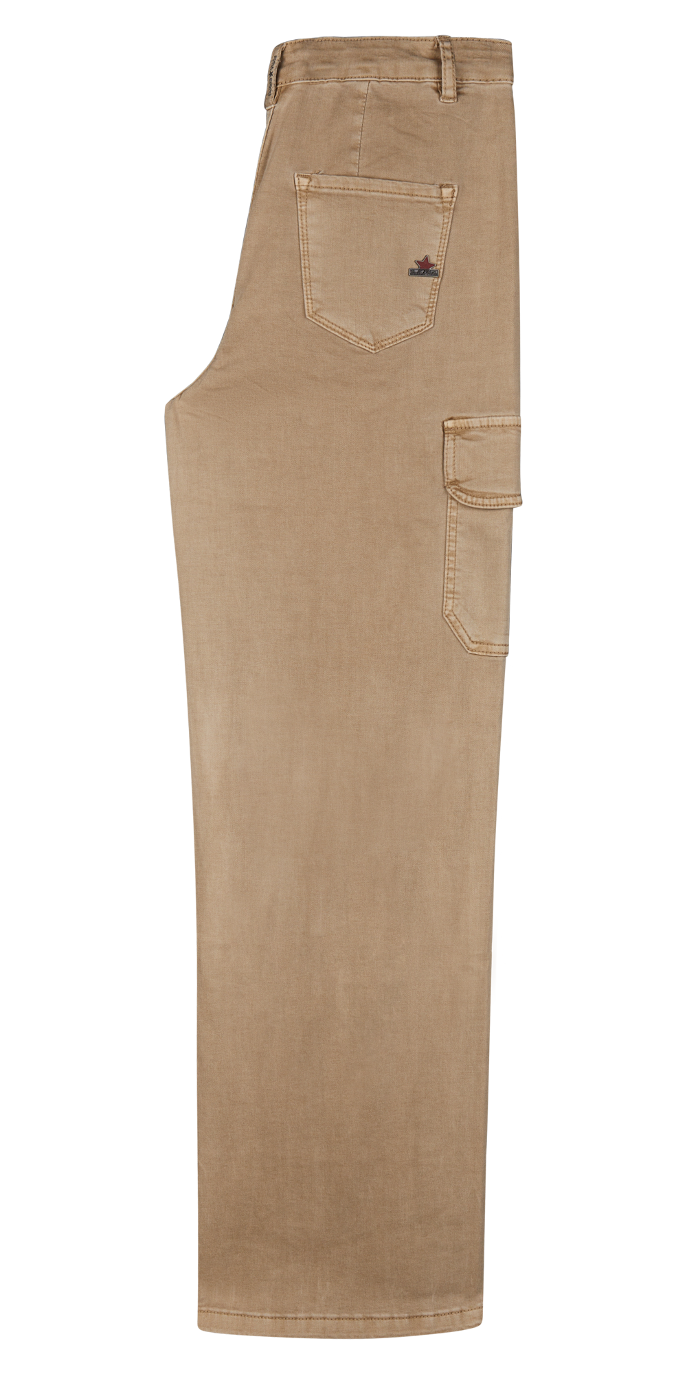 Buena Vista Damen Jeans Wide Leg Cargo stretch twill beige