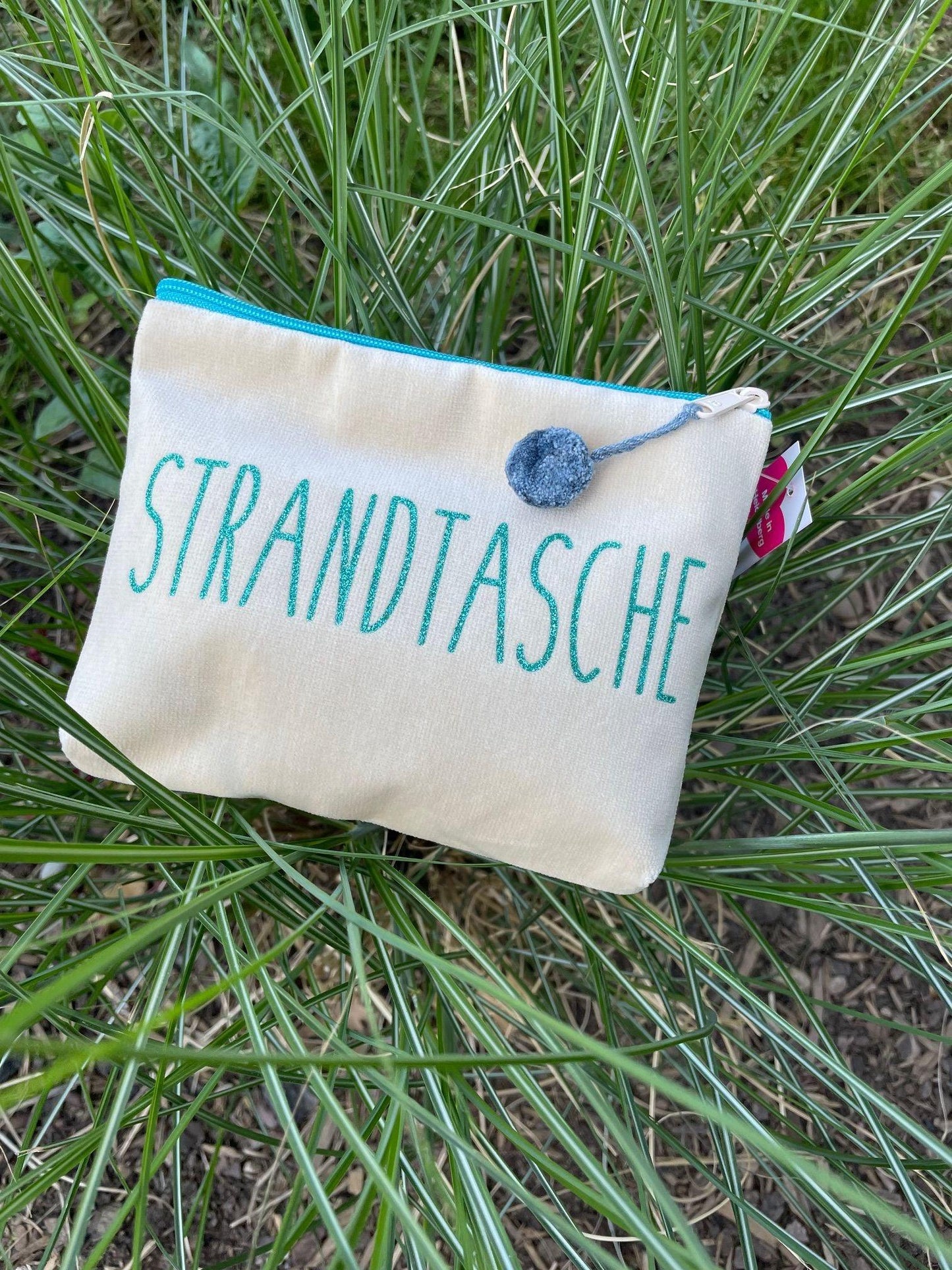 Frau Heidelberg Kosmetiktasche Strandtasche beige