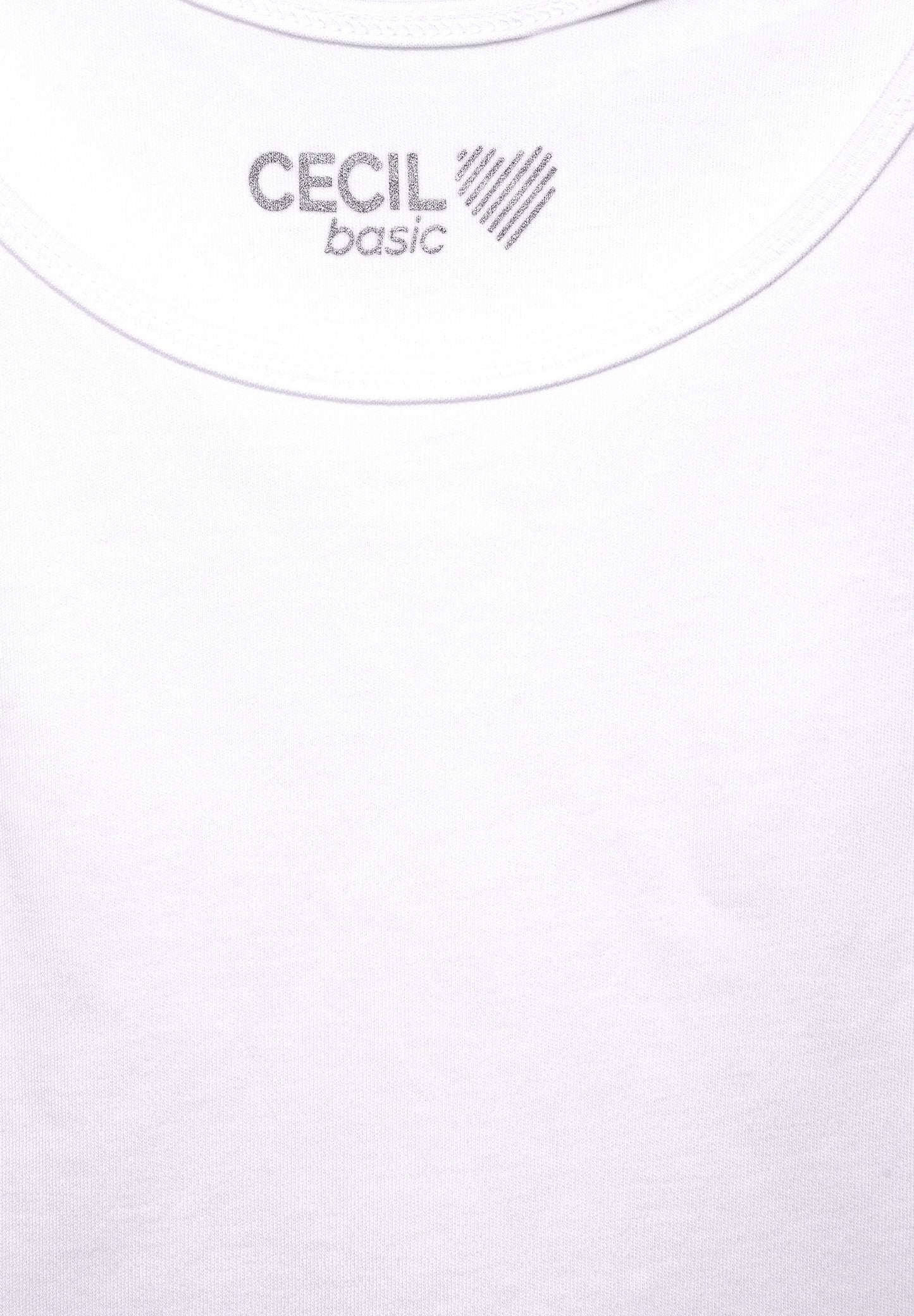 Cecil Damen Top in Unifarbe weiß