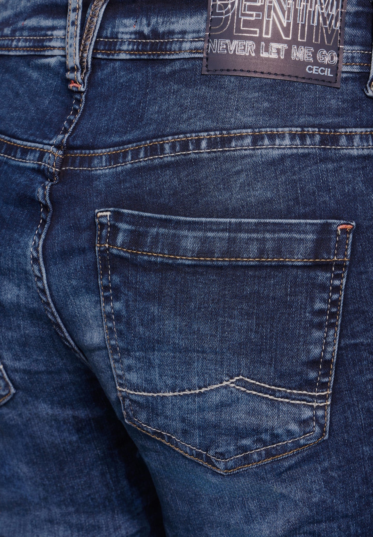 CECIL Damen Jeans im Casual Fit | B377687 in Blau blau