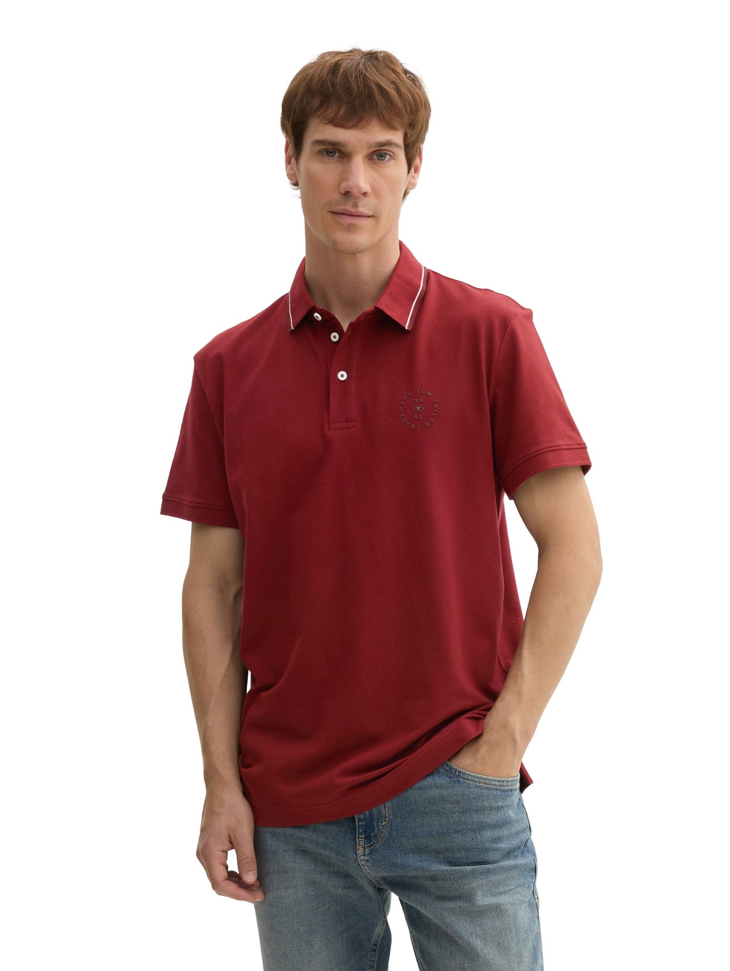 Tom Tailor Herren Poloshirt rot