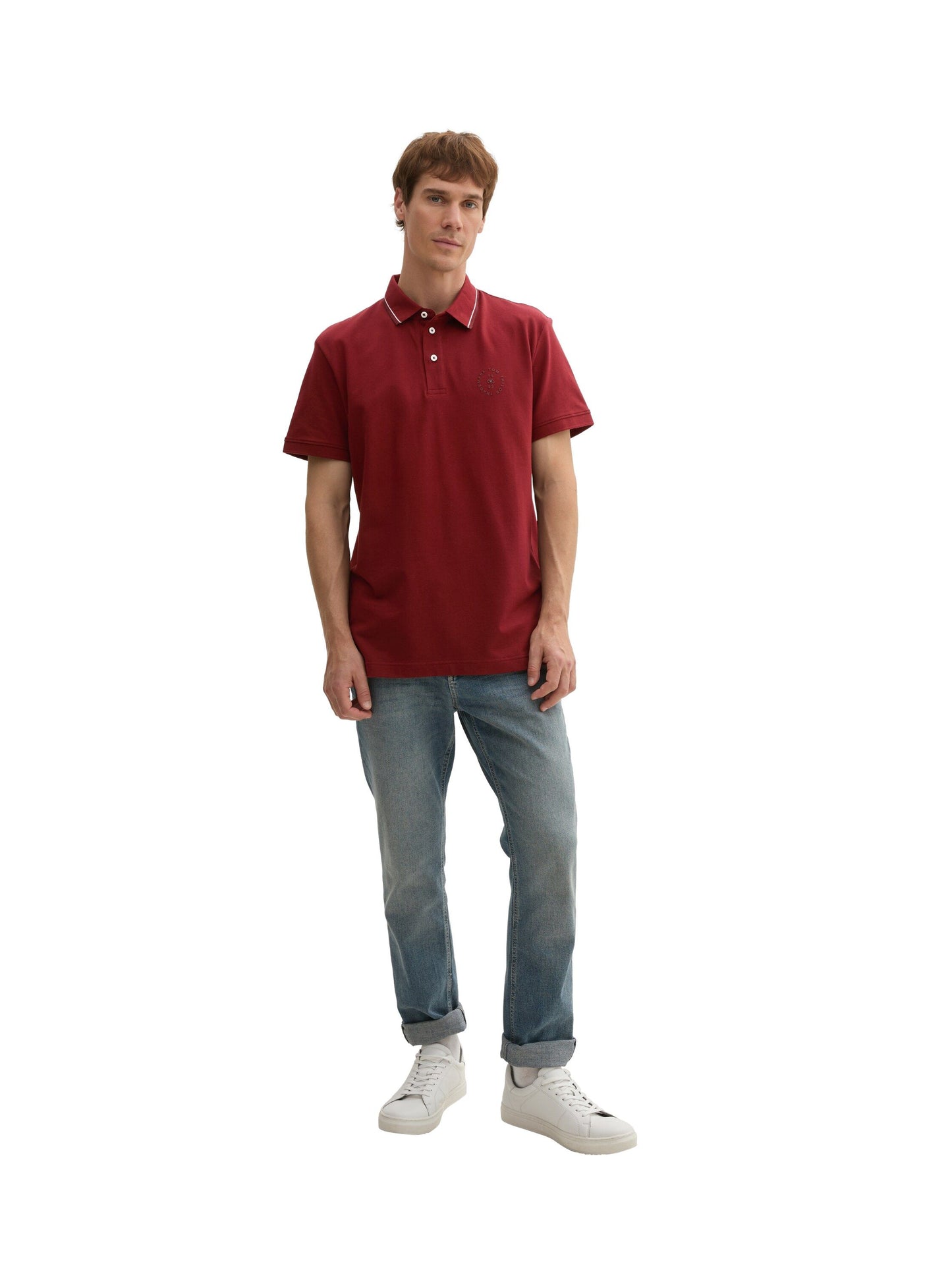 Tom Tailor Herren Poloshirt rot