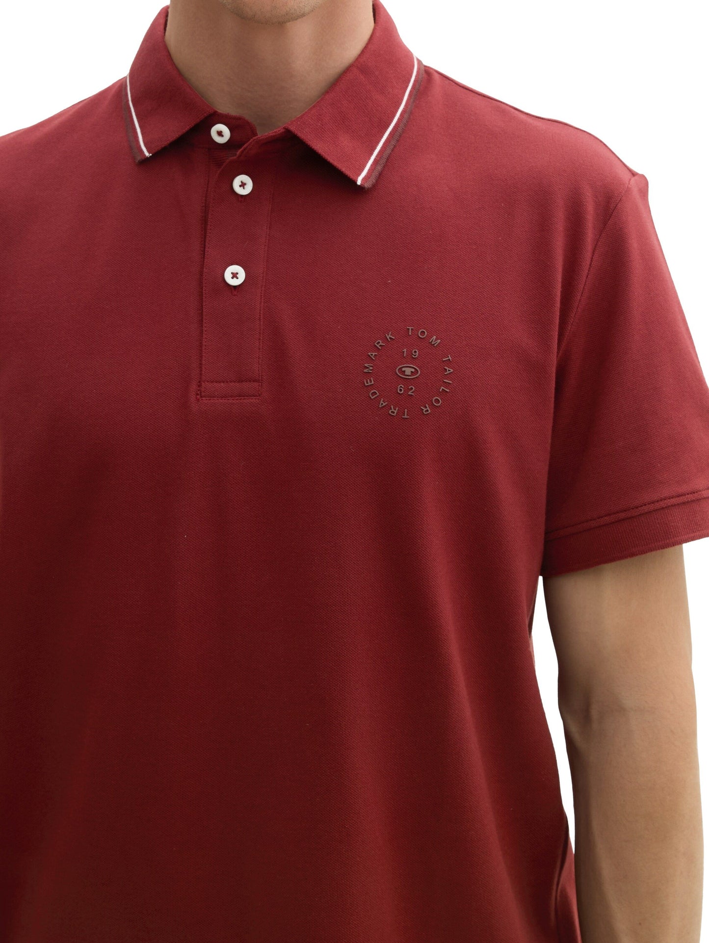 Tom Tailor Herren Poloshirt rot