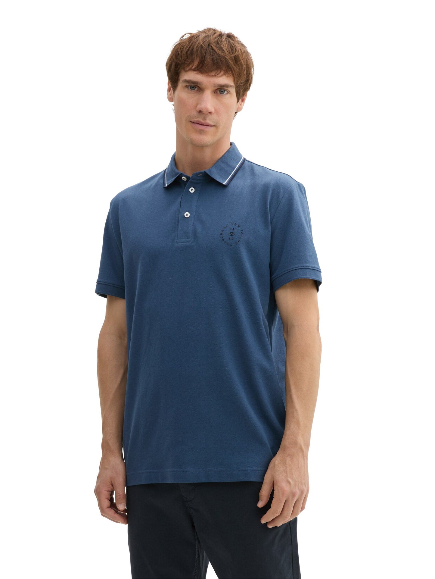 Tom Tailor Herren Poloshirt blau