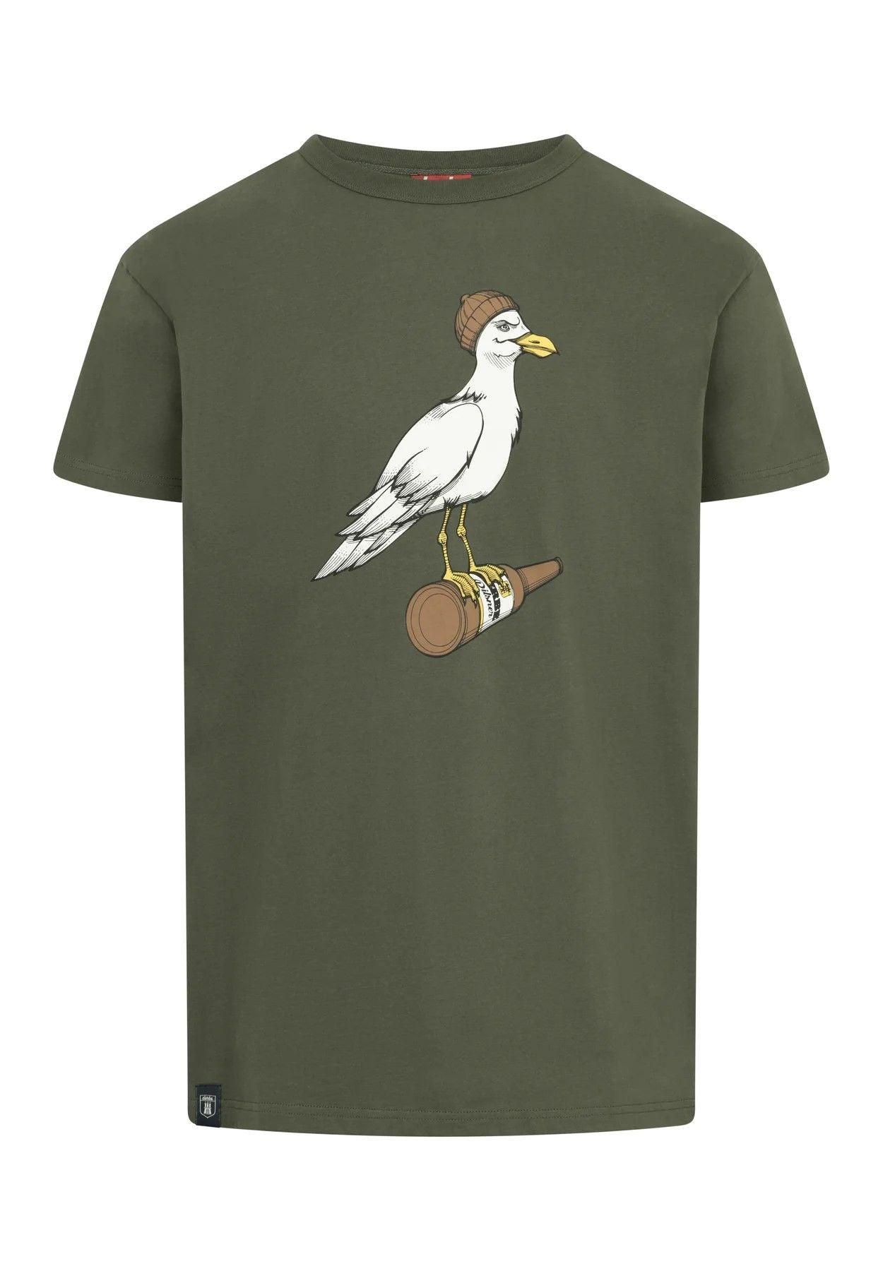 derbe Herren T-Shirt M-04-TS-Sturmmöwe grün