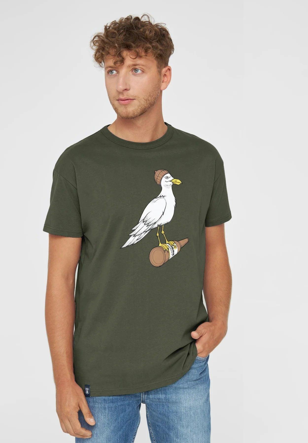 derbe Herren T-Shirt M-04-TS-Sturmmöwe grün