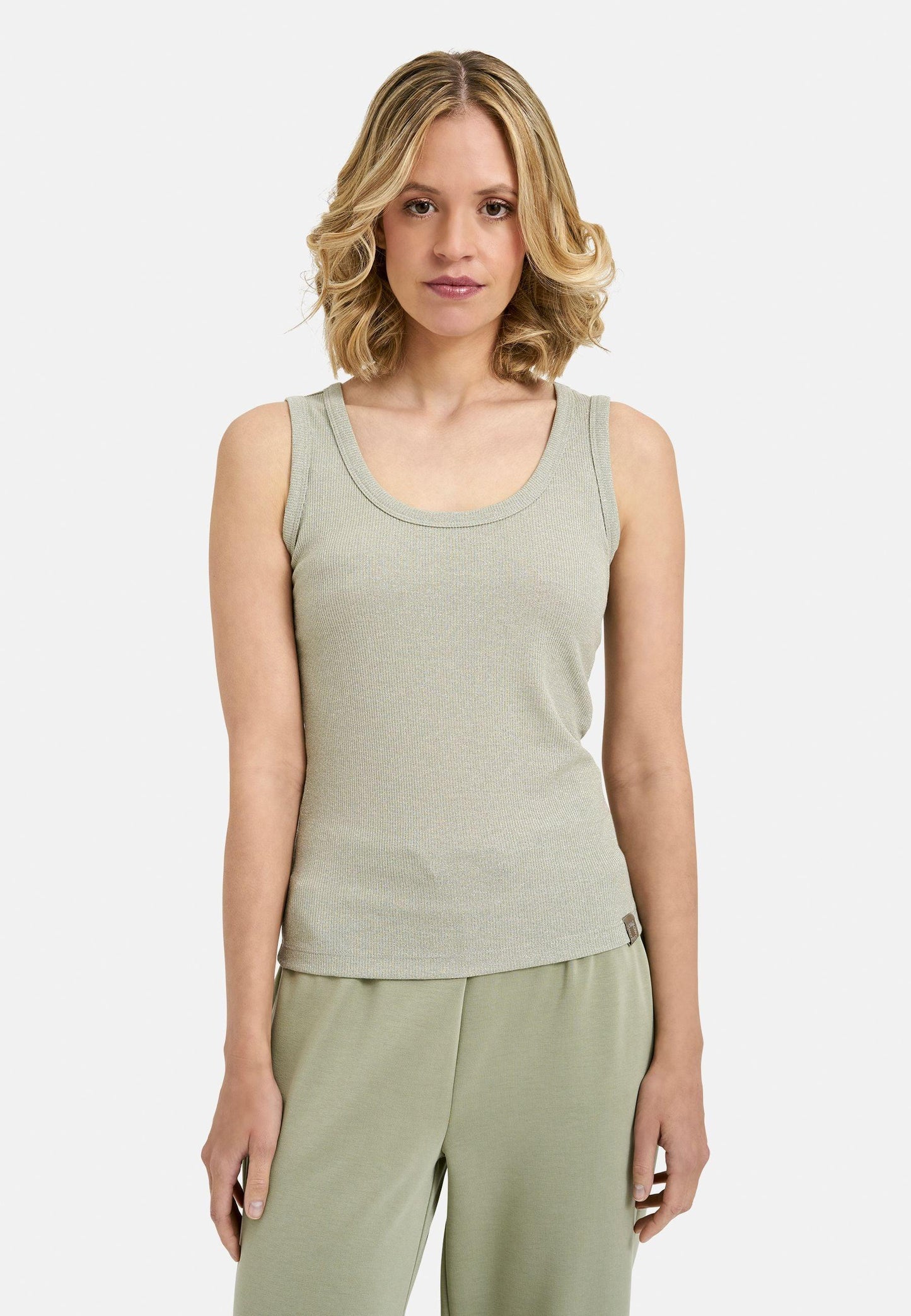 Smith&Soul Damen Metallic Tanktop grün