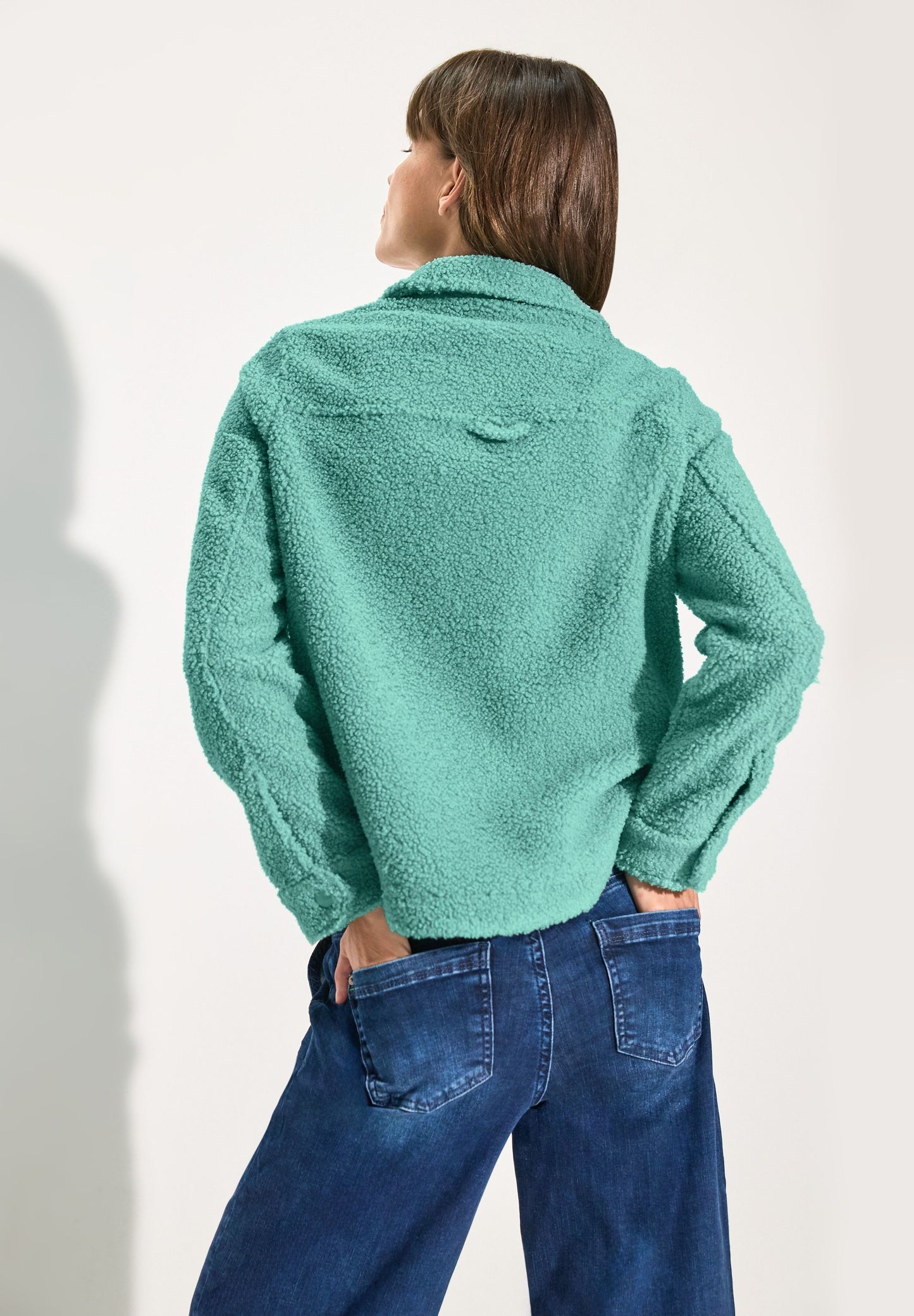 Cecil Damen Teddy-Jacke grün