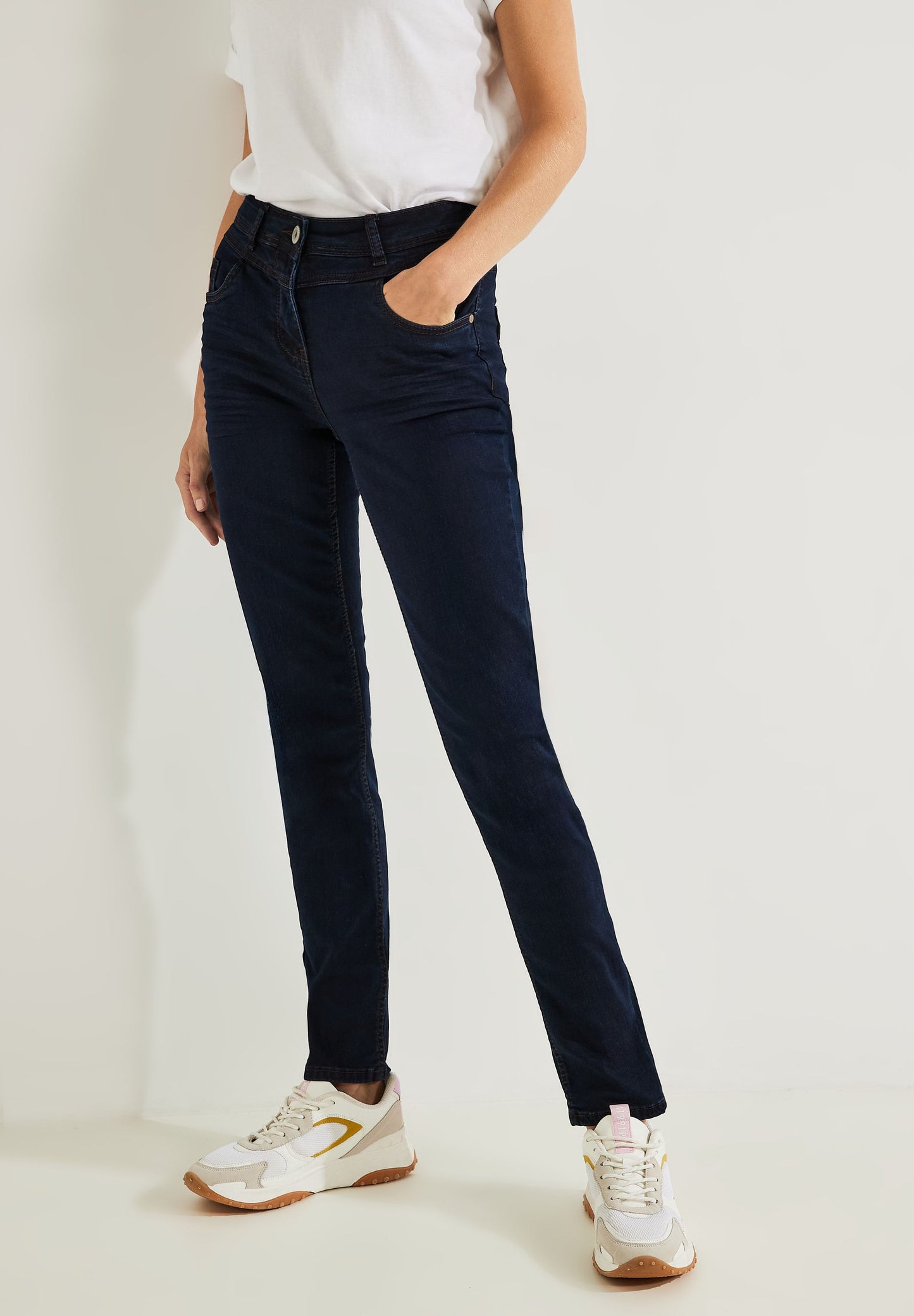 CECIL Damen Jeans blau