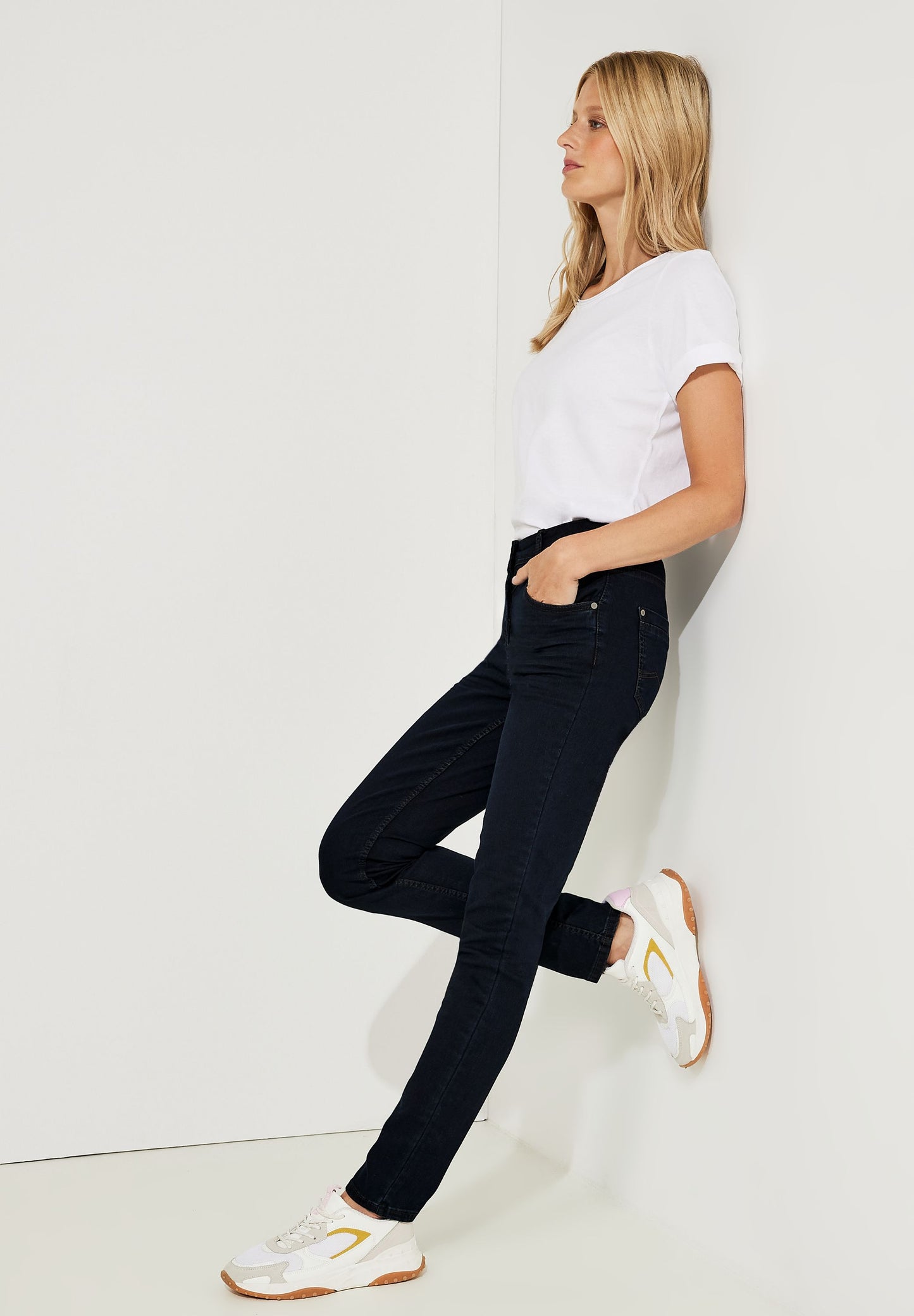 CECIL Damen Jeans blau