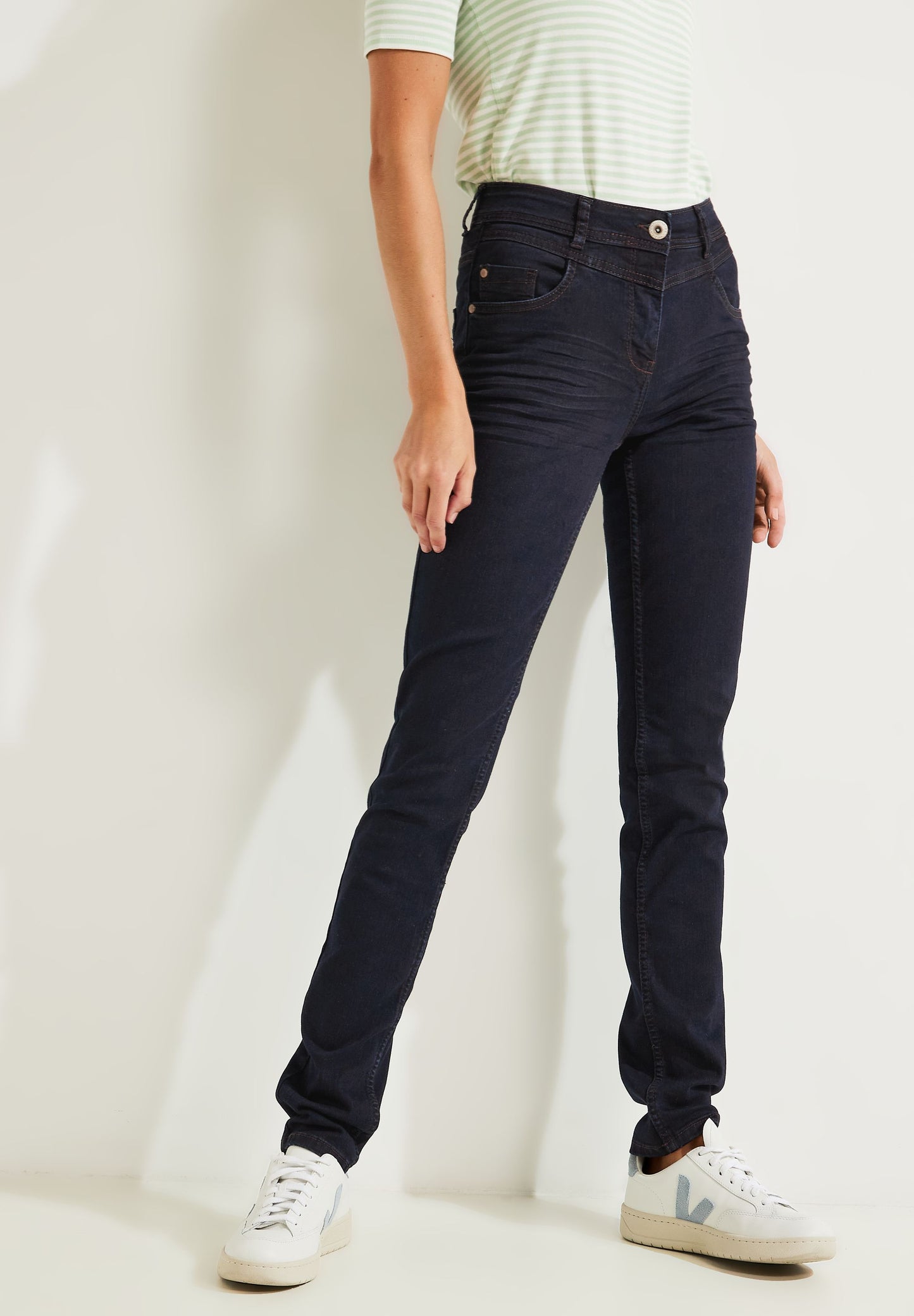 CECIL Damen Jeans blau