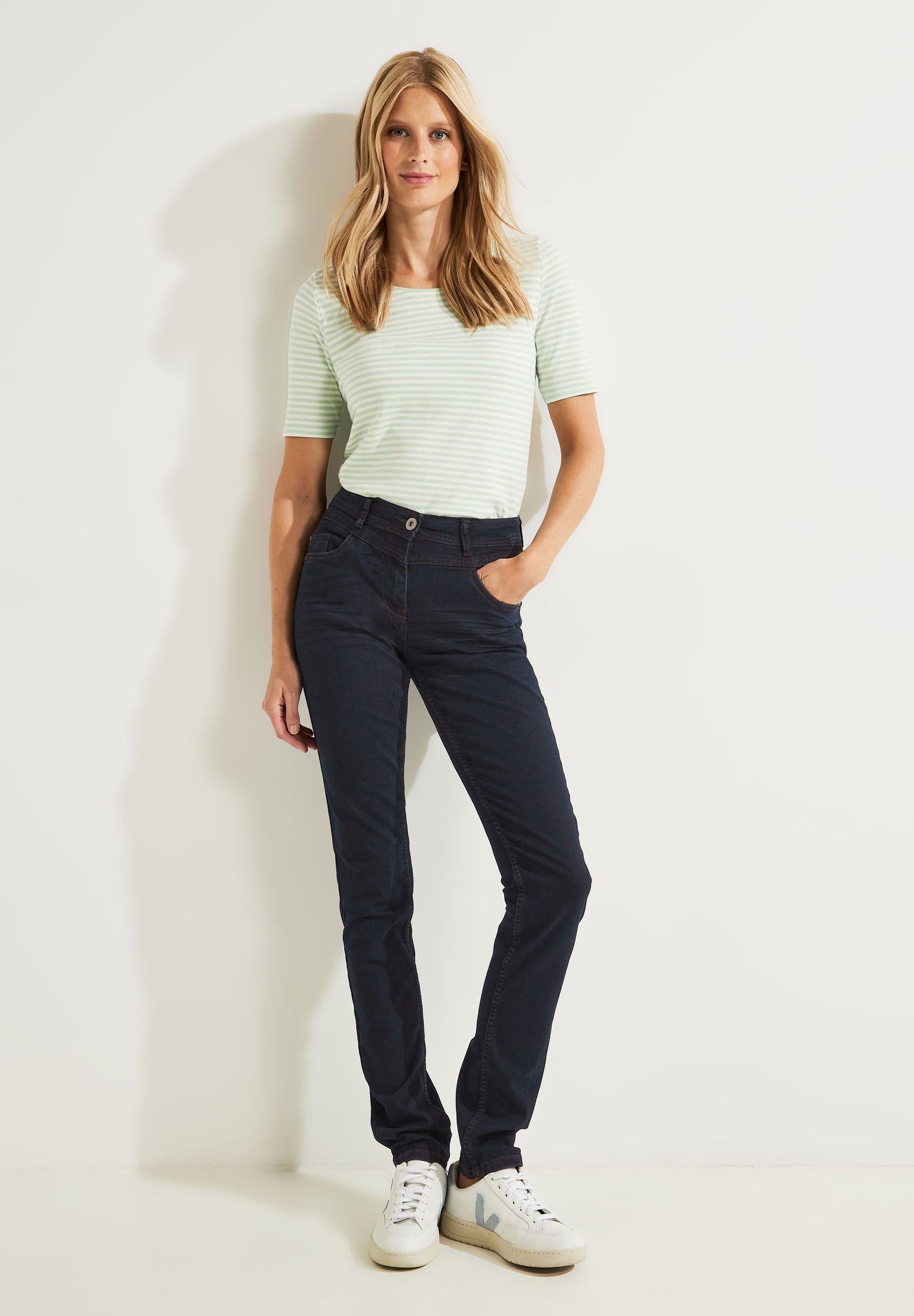 CECIL Damen Jeans blau