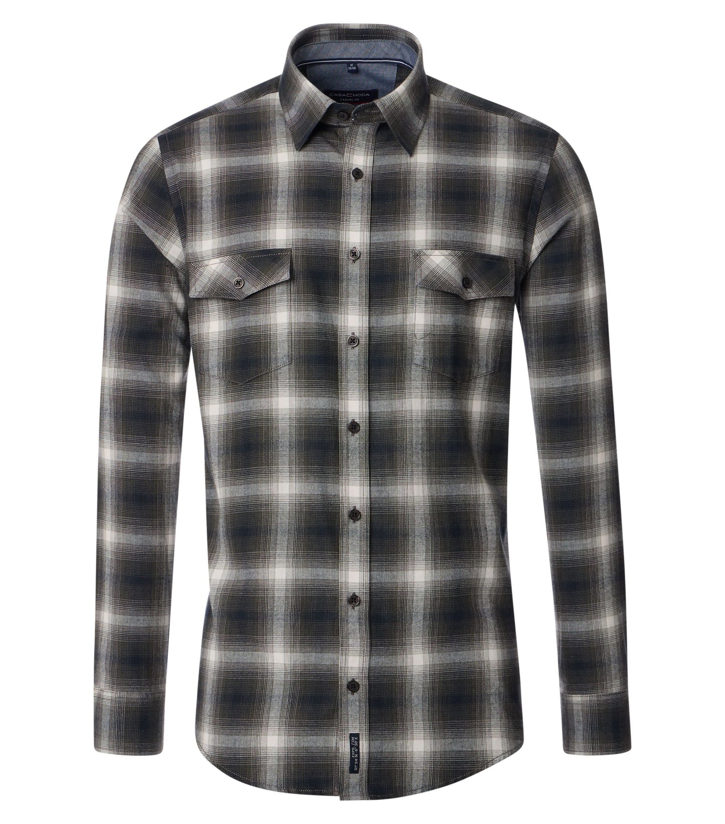 Casa Moda Herren Flanellhemd grün