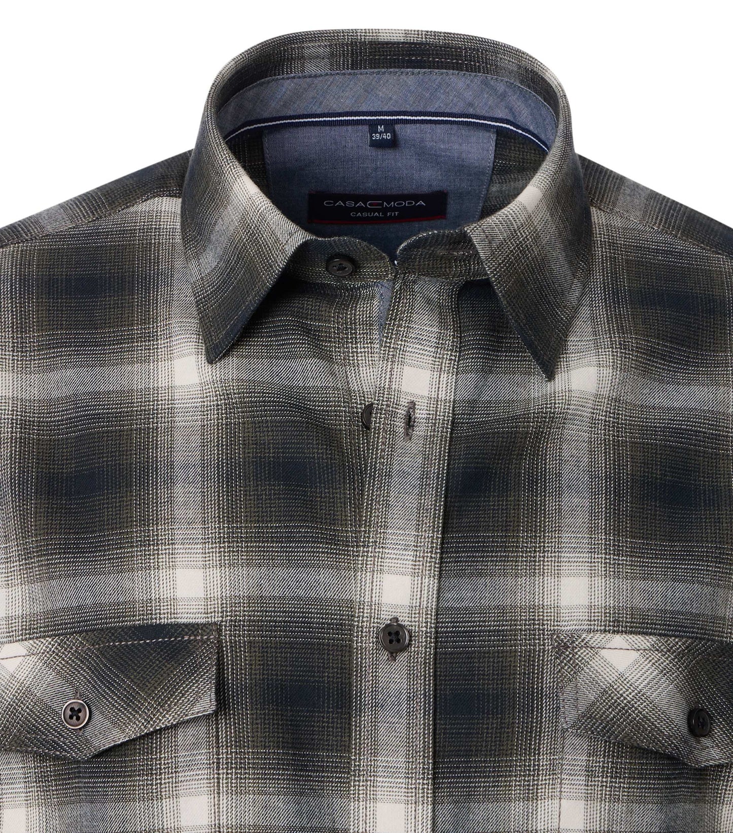 Casa Moda Herren Flanellhemd grün