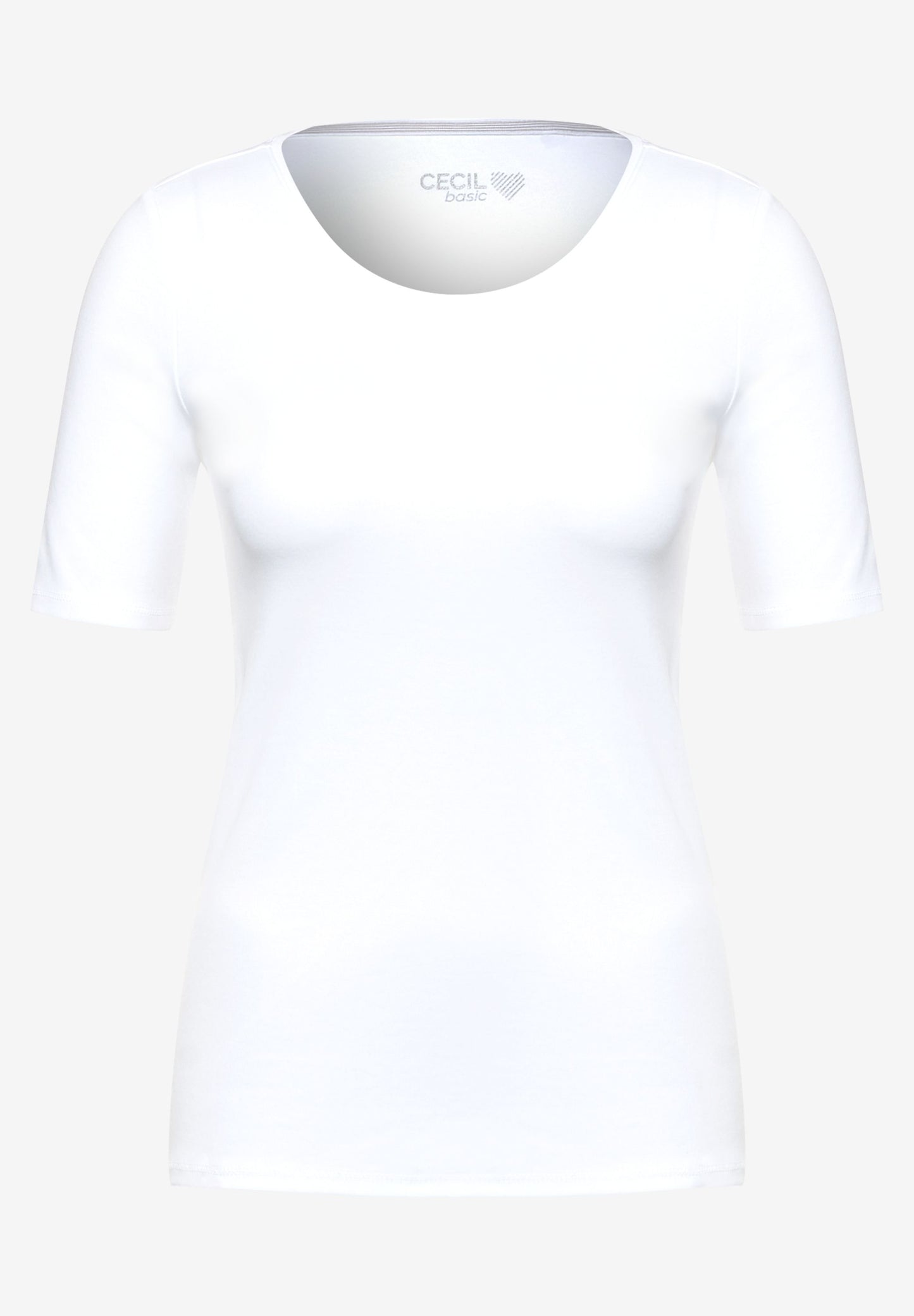Cecil Damen T-Shirt in Unifarbe XXL weiß