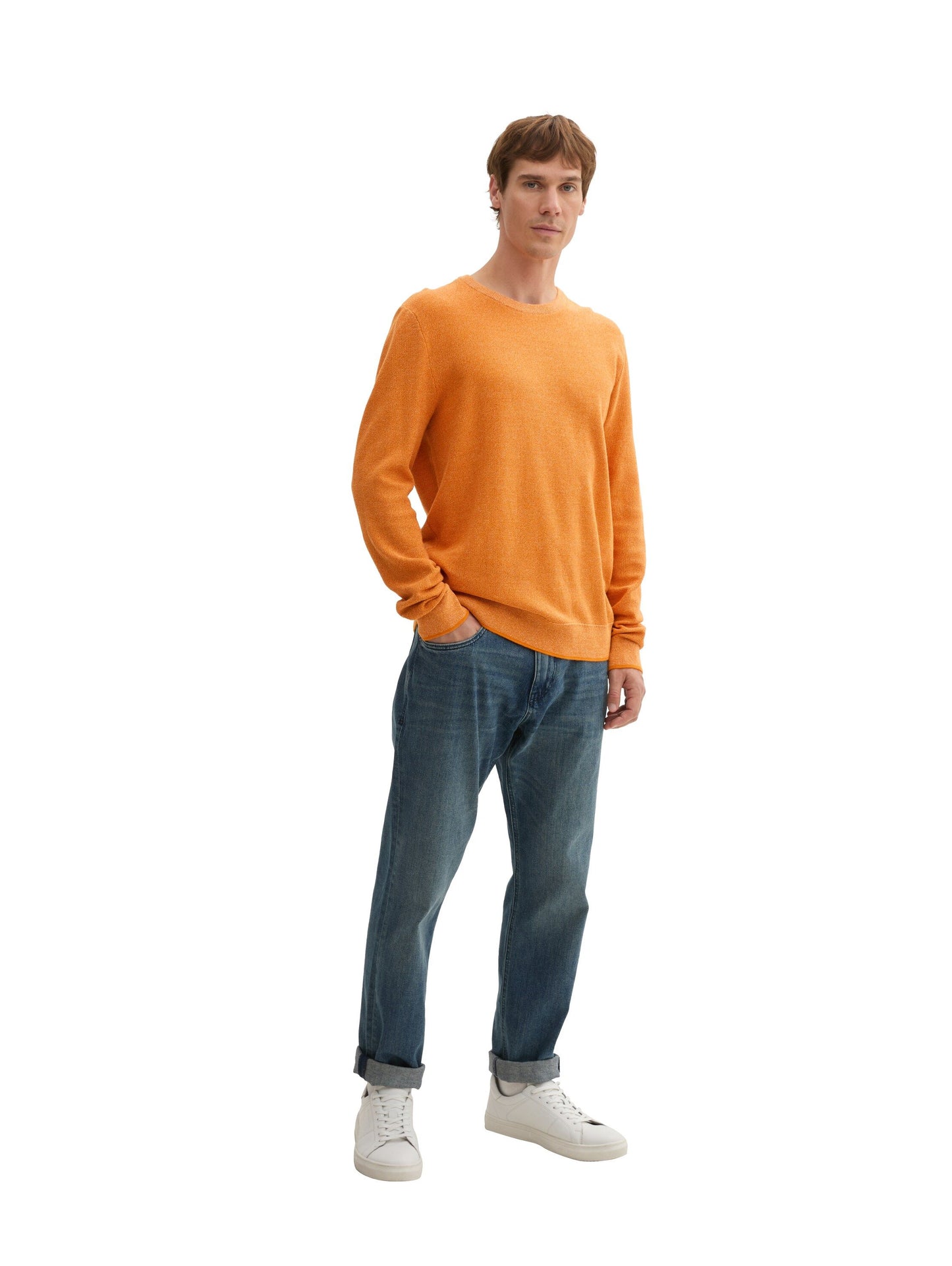 Tom Tailor Herren Pullover orange
