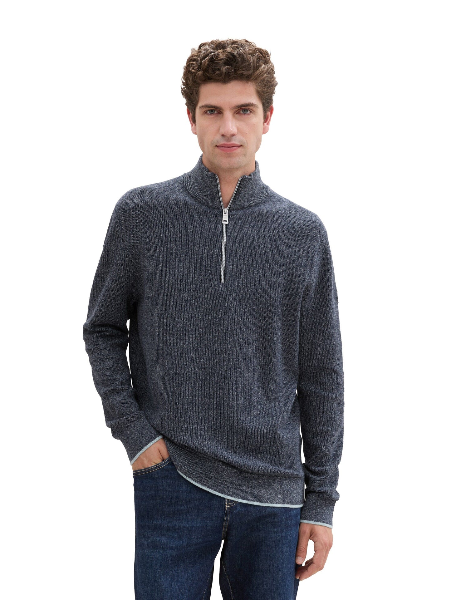 Tom Tailor Herren Troyer blau