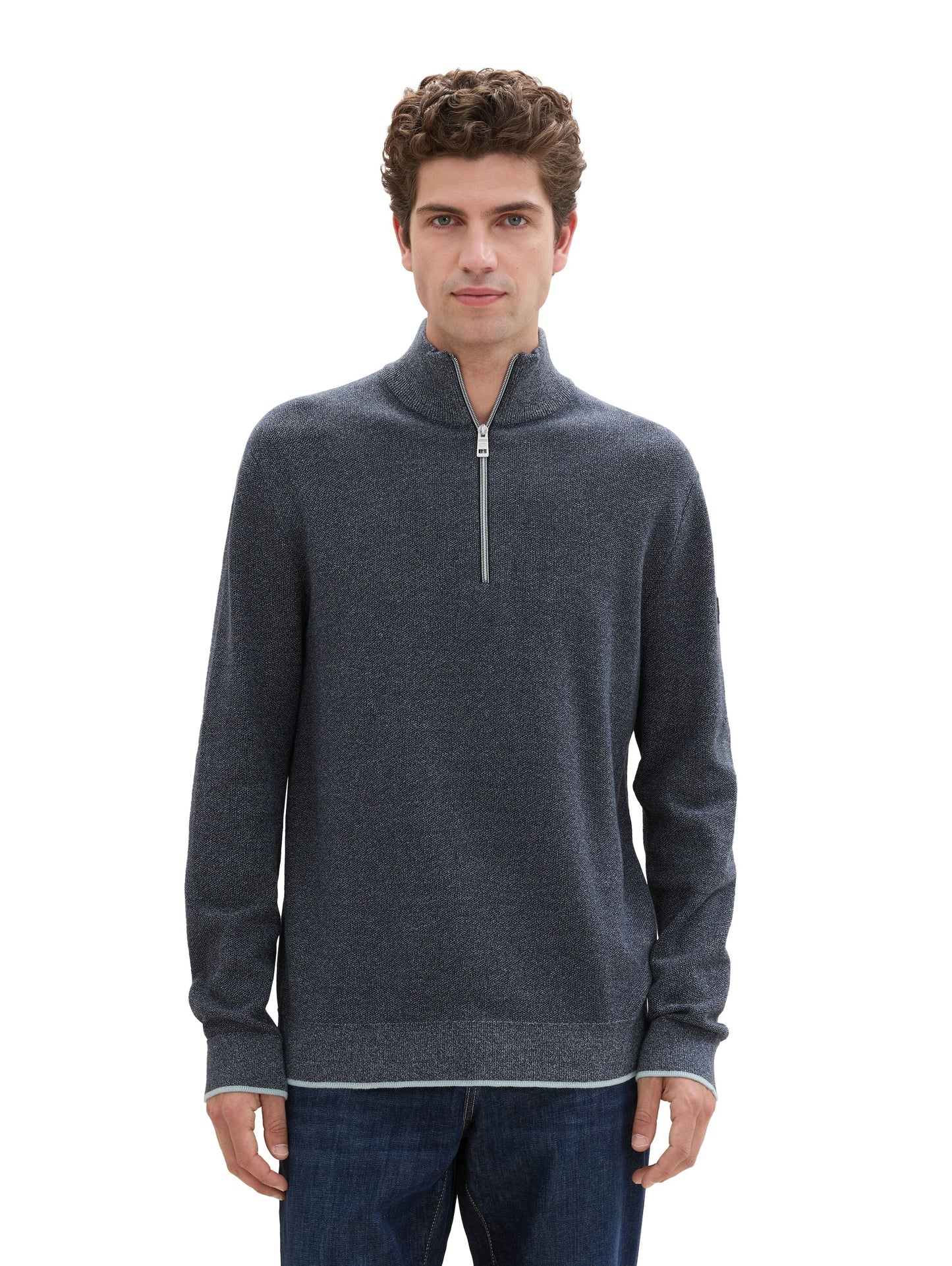 Tom Tailor Herren Troyer blau