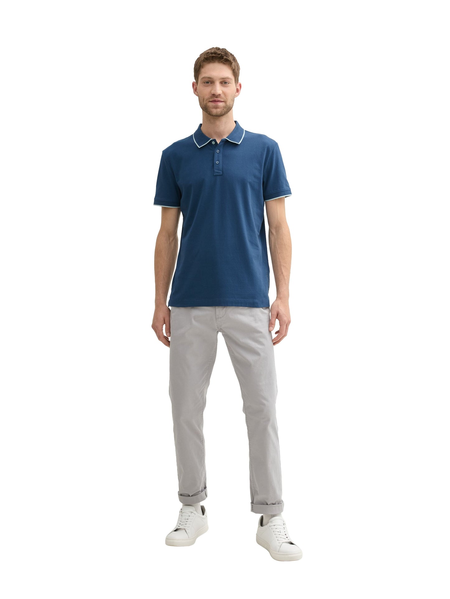 Tom Tailor Herren Poloshirt blau