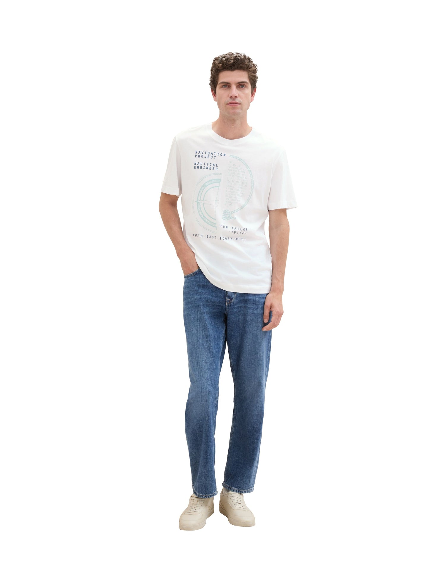 Tom Tailor Herren T-Shirt weiß