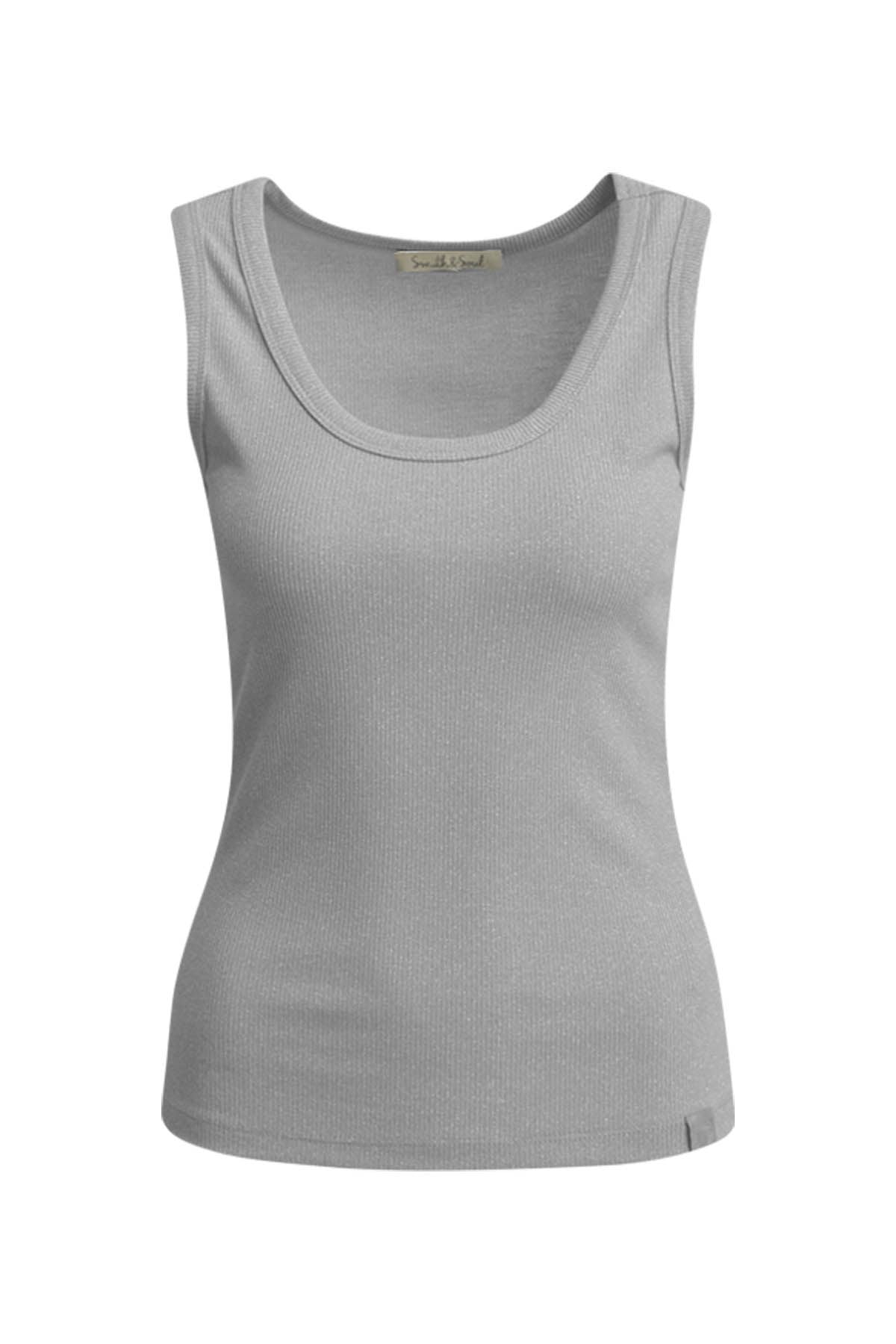 Smith&Soul Damen Metallic Tanktop grau