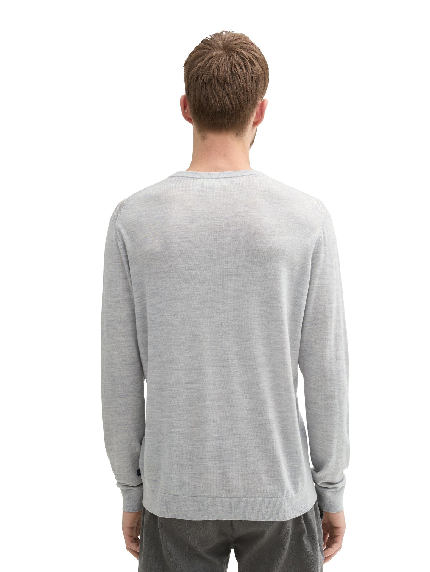 Tom Tailor Herren Strickpullover grau
