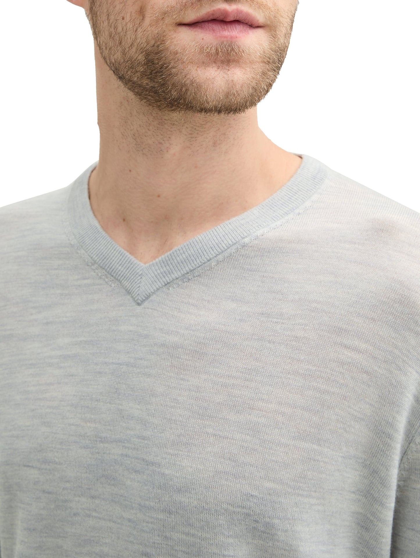 Tom Tailor Herren Strickpullover grau