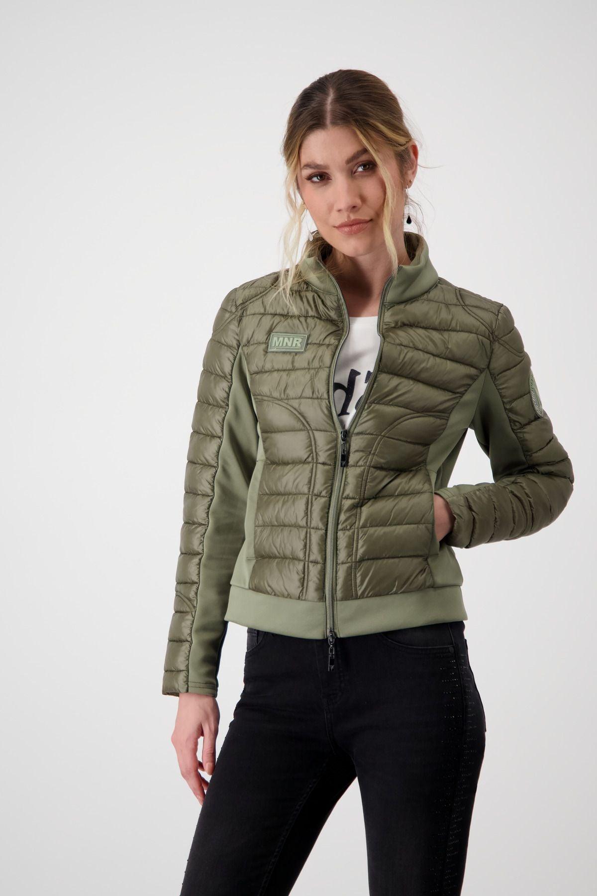 Monari Steppjacke mit Neopren in Grün grün