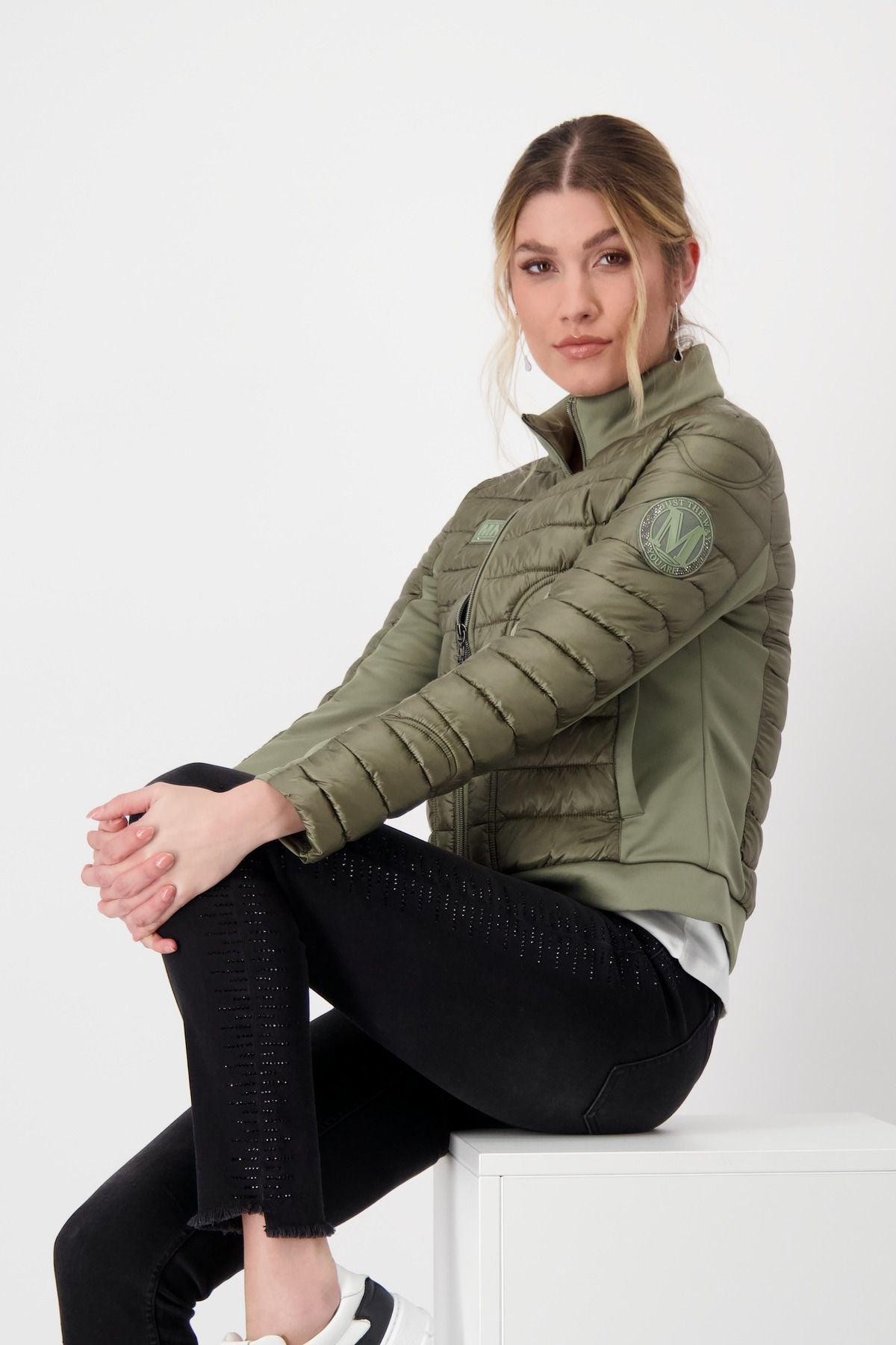 Monari Steppjacke mit Neopren in Grün grün