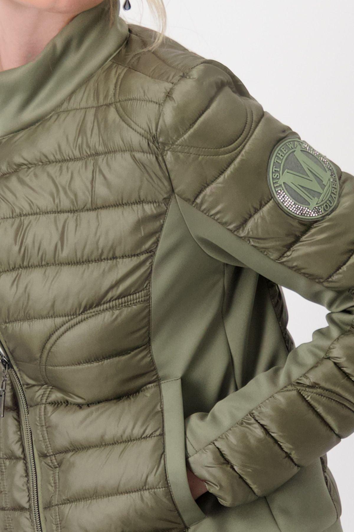 Monari Steppjacke mit Neopren in Grün grün