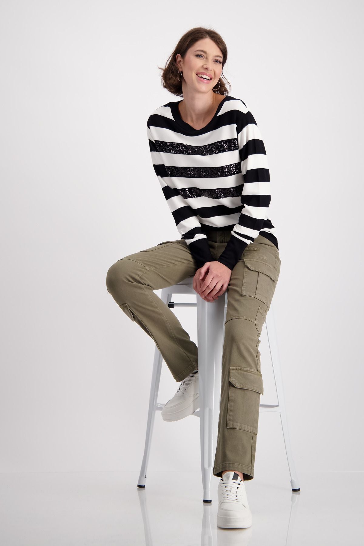 Monari Damen Sweatshirt schwarz