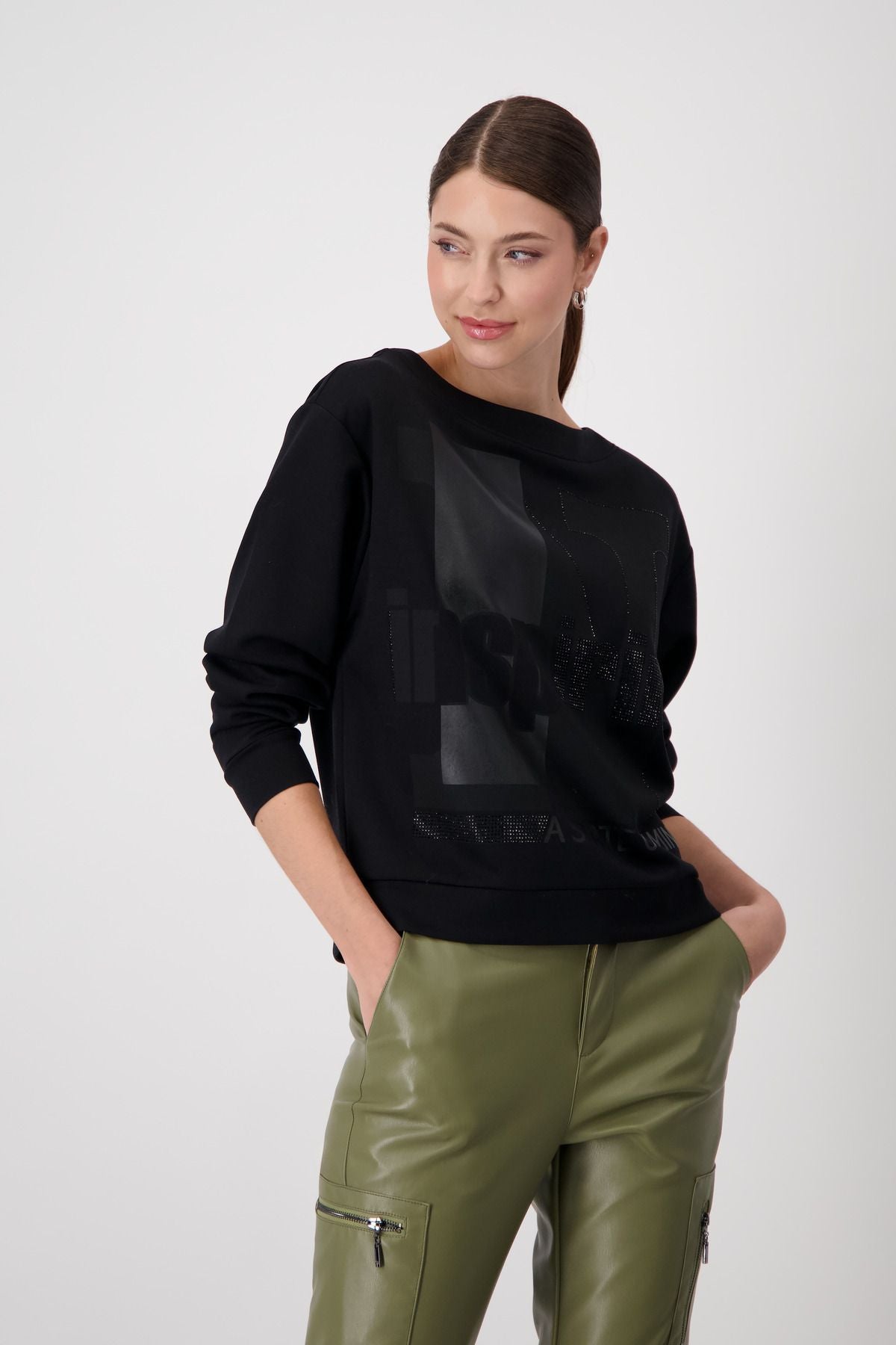 Monari Damen Sweatshirt schwarz